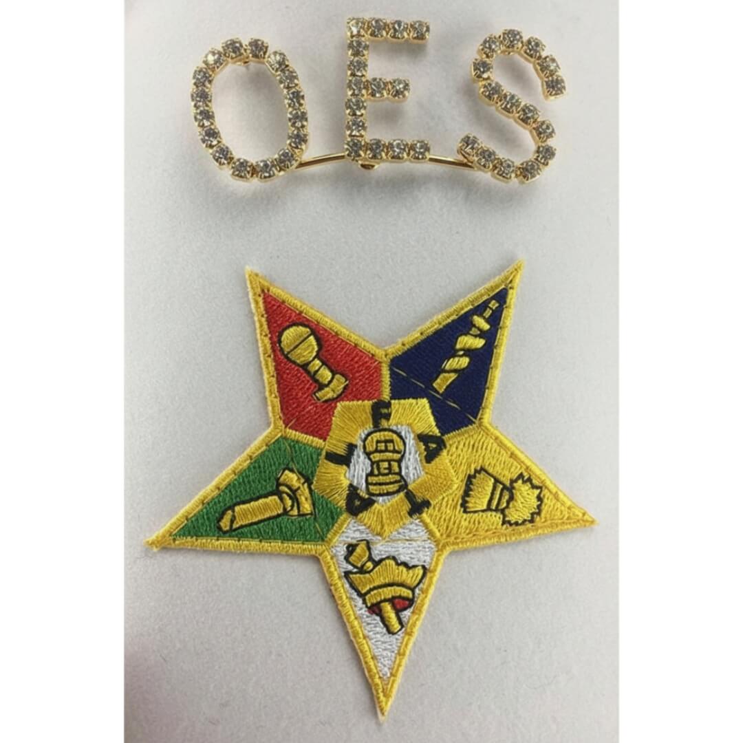OES Plain Fez with Star & Rhinestone Pin