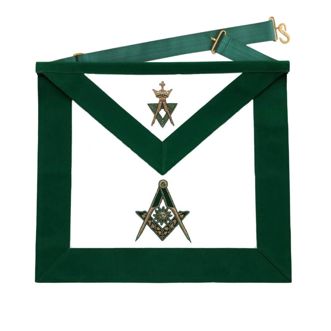 Senior Deacon Allied Masonic Degrees Apron - Green Velvet