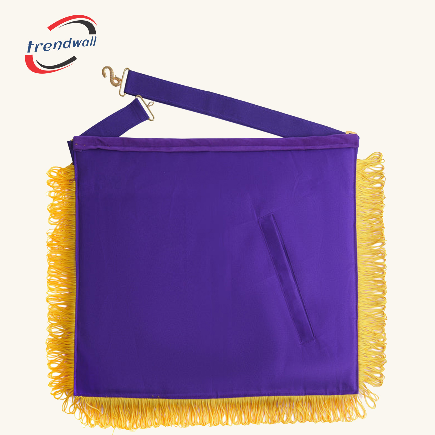 Grand Master Blue Lodge Apron - Purple With Gold Emblem With Wreath