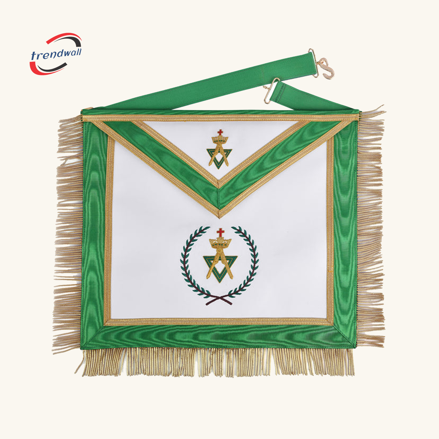 Sovereign Master Allied Masonic Degrees Apron - Gold Trim & Fringe