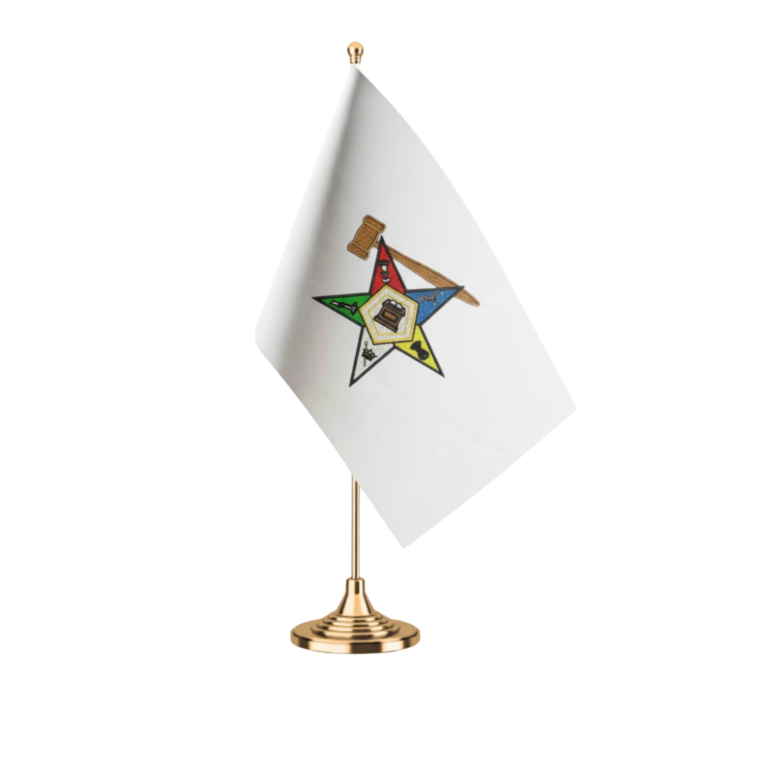 Masonic OES With Gavel Desk Flag