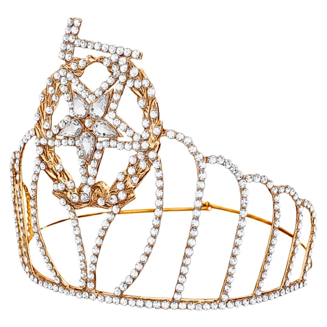 Masonic Grand Matron Clear Star Crown