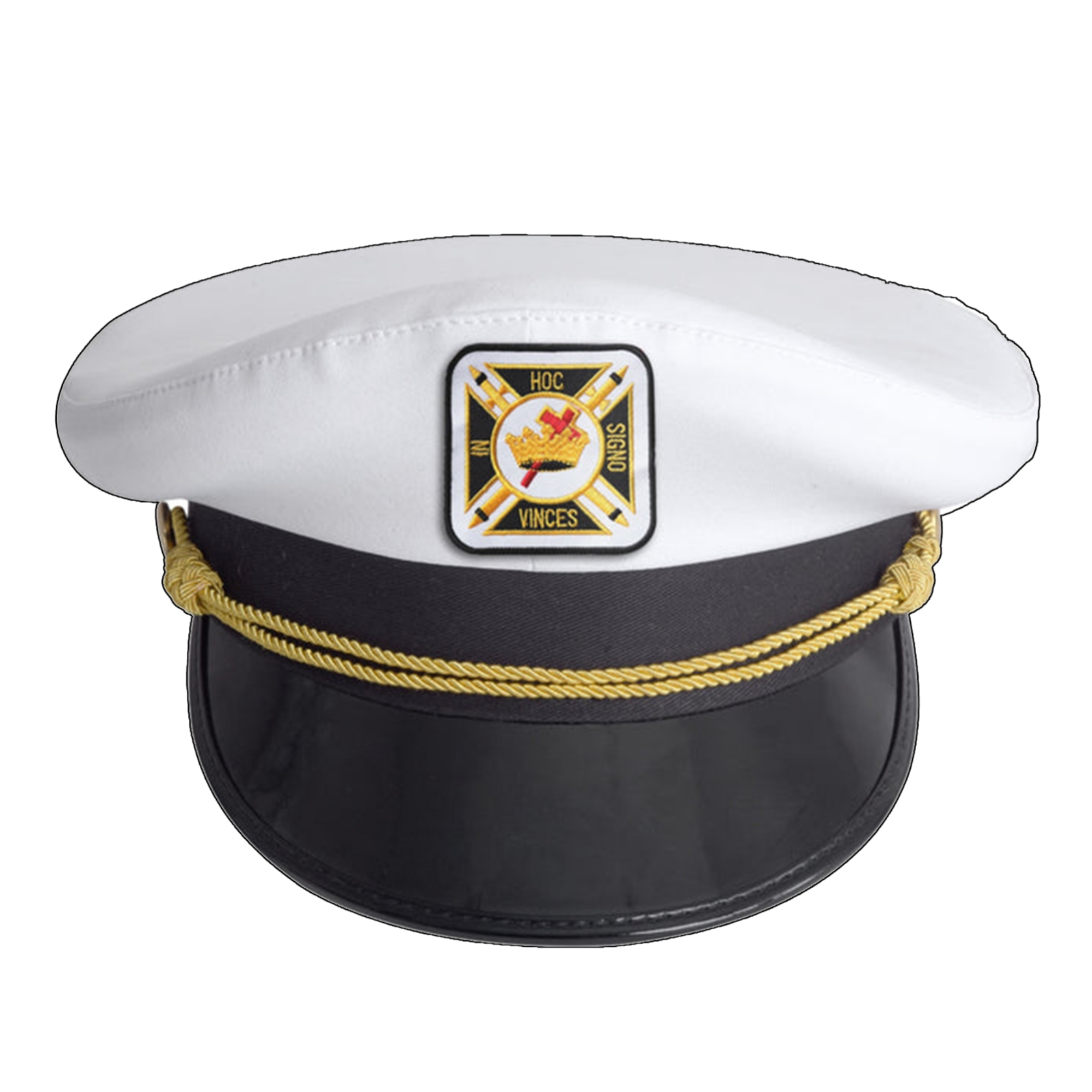 KNIGHTS TEMPLAR Commandery Fatigue Cap with Gold Metal Emblem