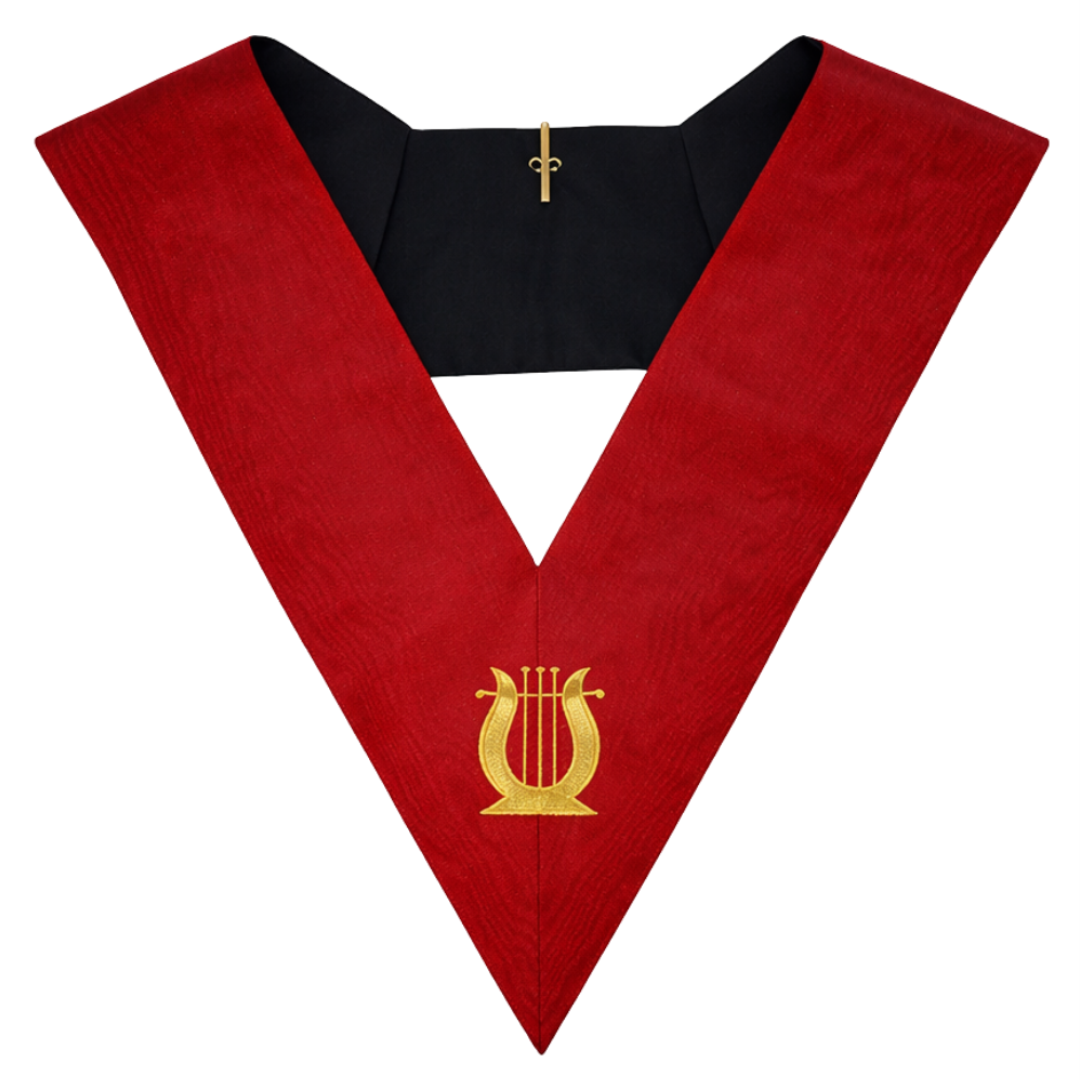  Musician 18th Degree Scottish Rite Collar - Red Moire