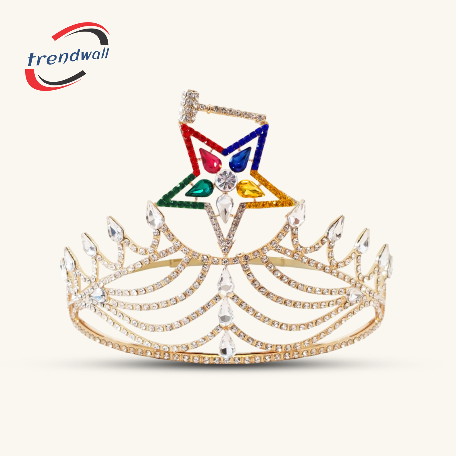 Masonic OES Matron Crown with Gavel