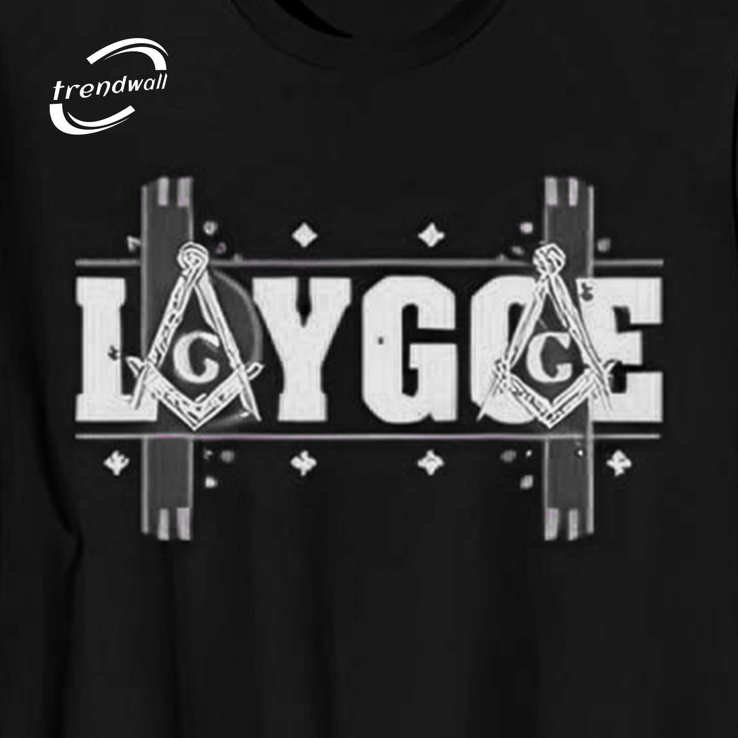 Masonic Bold T-Shirt – LAYGGE Design with Light Blue Eye-Catching Graphic