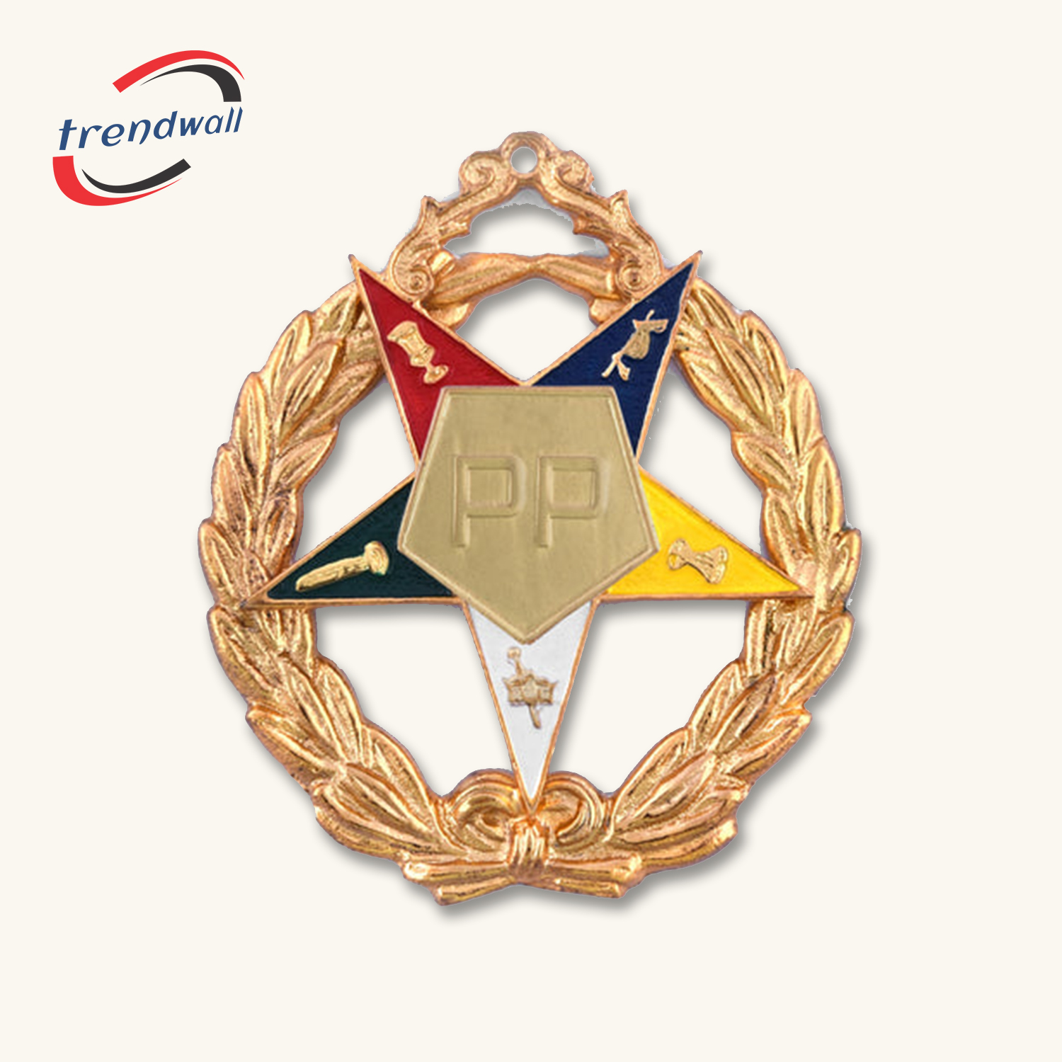 Past Patron OES Officer Collar Jewel - Gold Plated