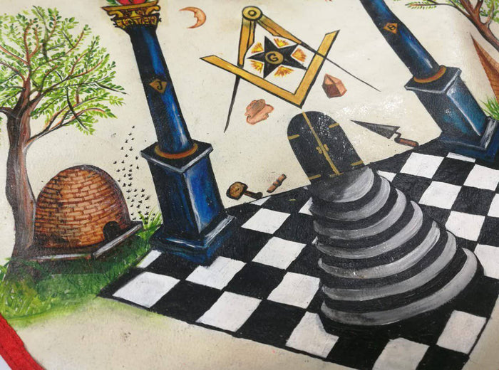 Hand-Painted Lambskin Apron