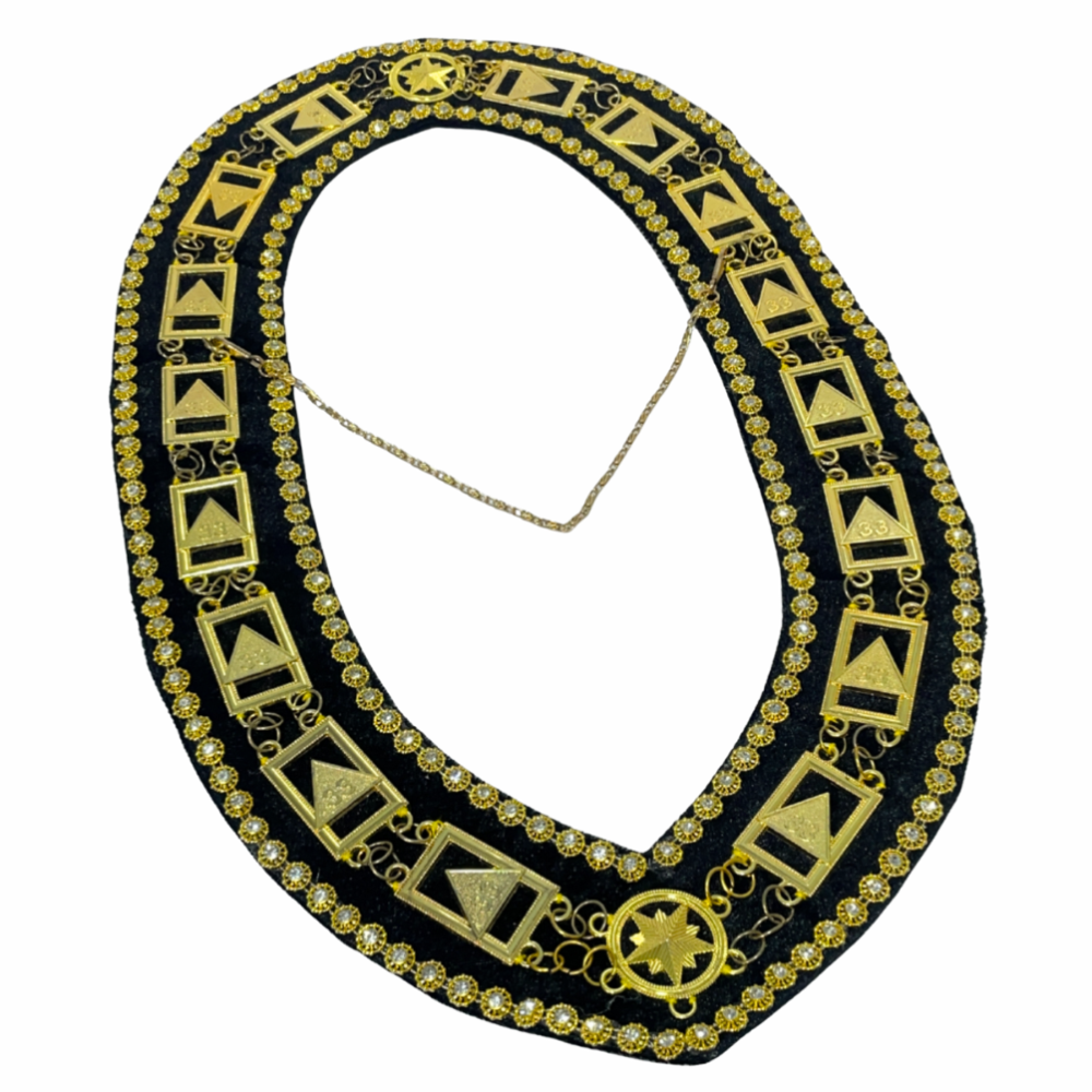 33rd Degree Chain Collar with Black Velvet