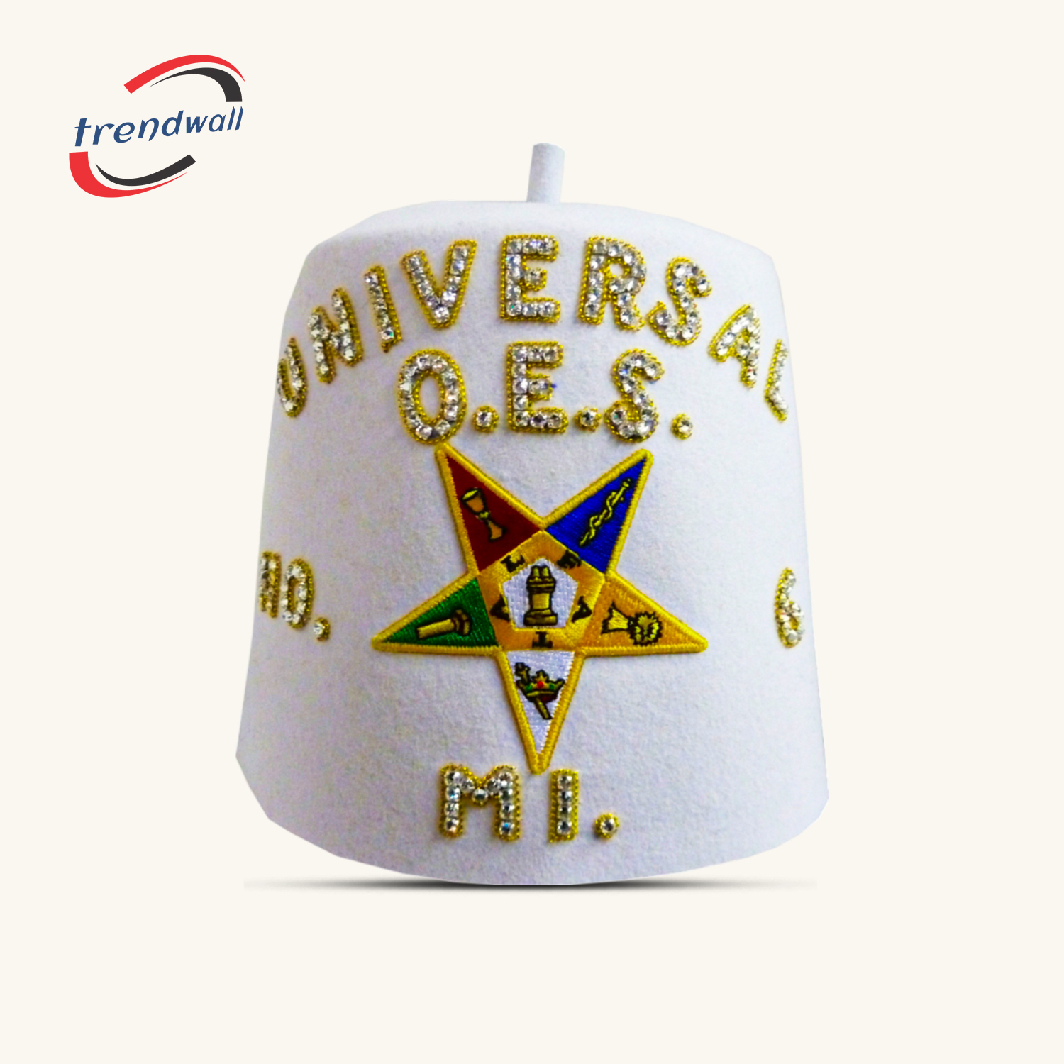 Masonic OES Fez with Lodge Name & Custom Bottom Details