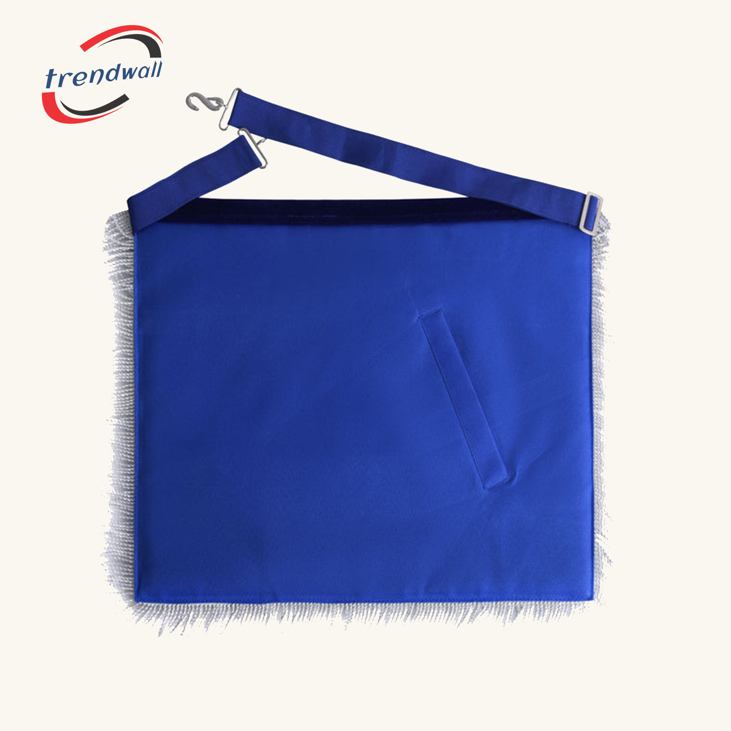 Marshal Blue Lodge Officer Apron - Silver Fringe & Side Tabs