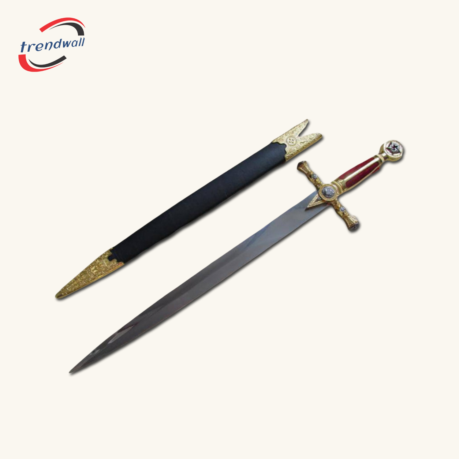 FELLOWCRAFT BLUE LODGE SWORD - SQUARE COMPASS CEREMONIAL KNIFE