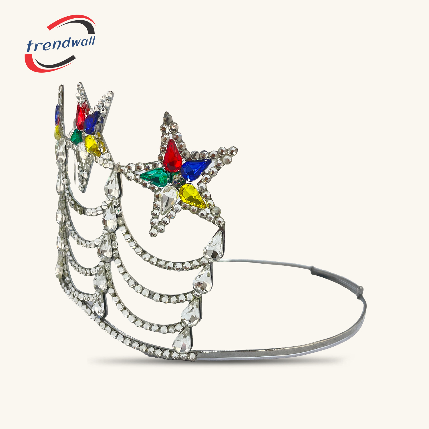 Freemason Five Stars Crown Silver Tone Adjustable fittings