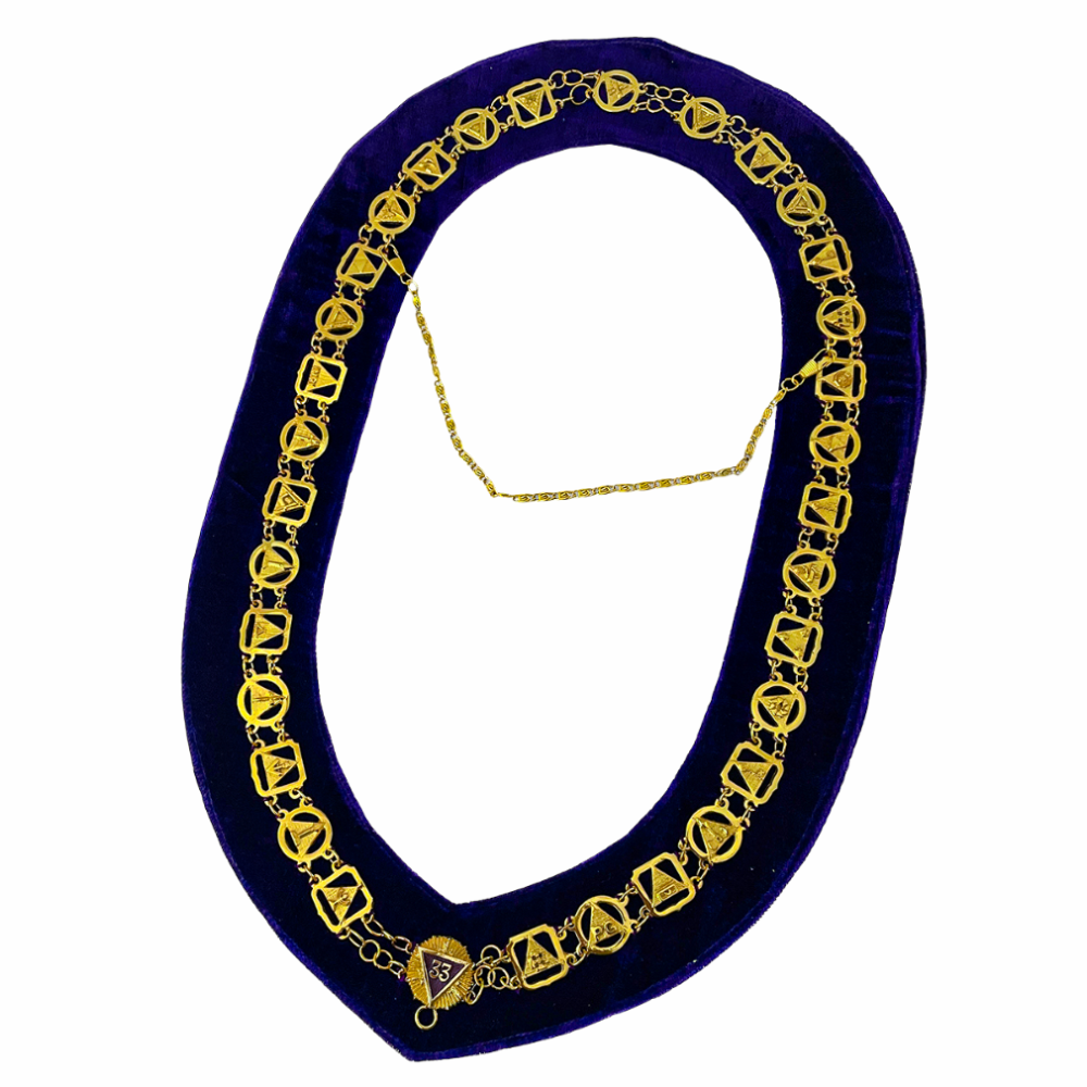 Masonic 33rd Degree Scottish Rite Chain Collar