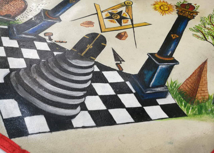 Hand-Painted Lambskin Apron