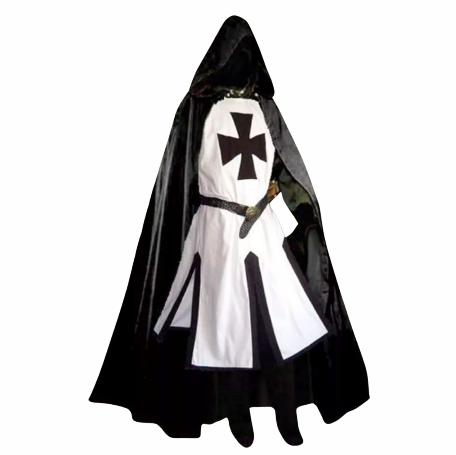 Knights Templar Costume Cloak & Medieval Surcoat Tunic for Men