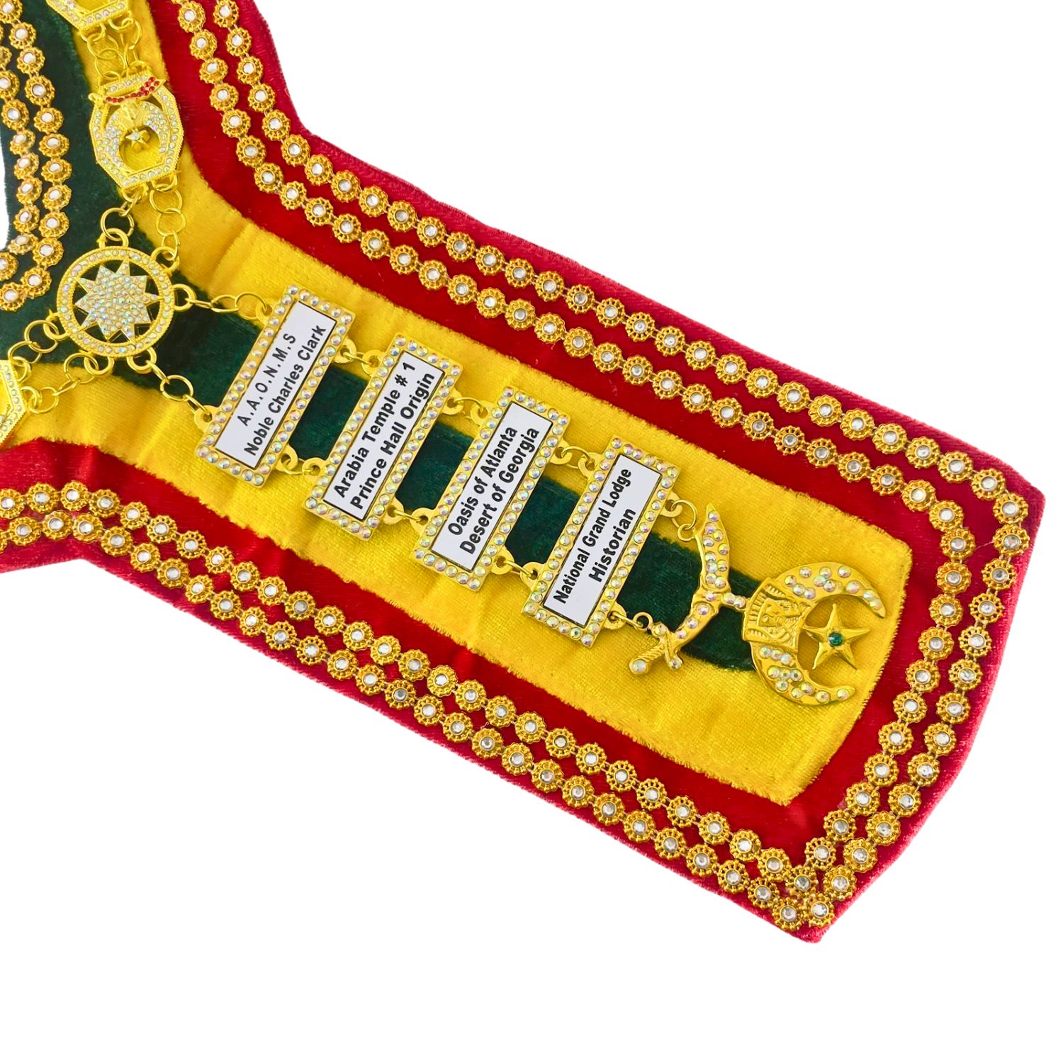 Shriners Tri Color Chain Collar