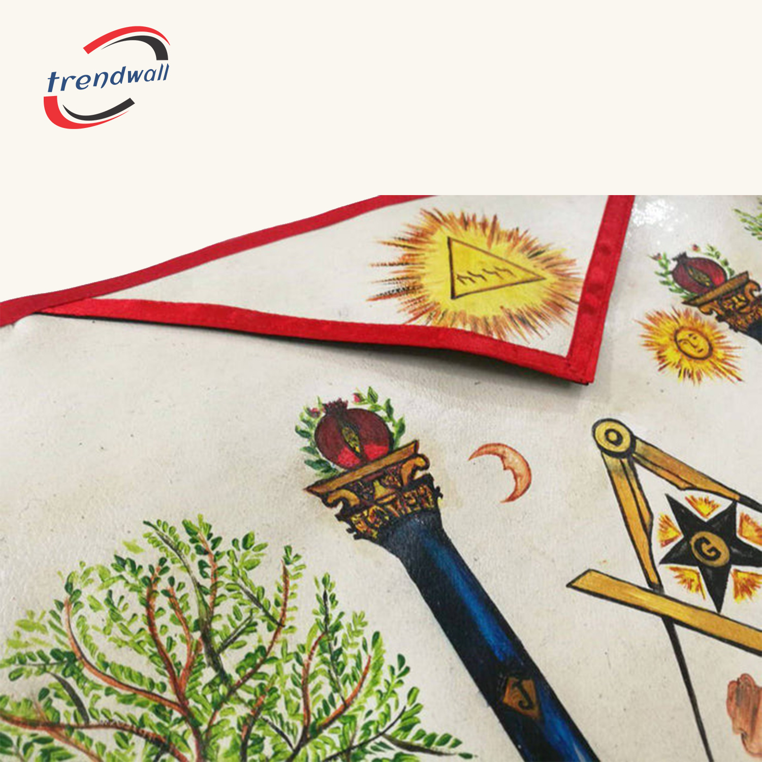 Hand-Painted Lambskin Apron