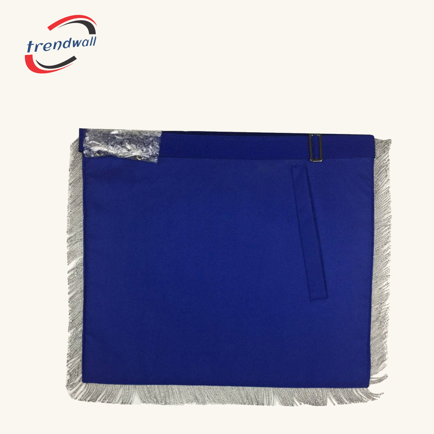 Past Master Blue Lodge Apron - Royal Blue Velvet with Silver Fringe