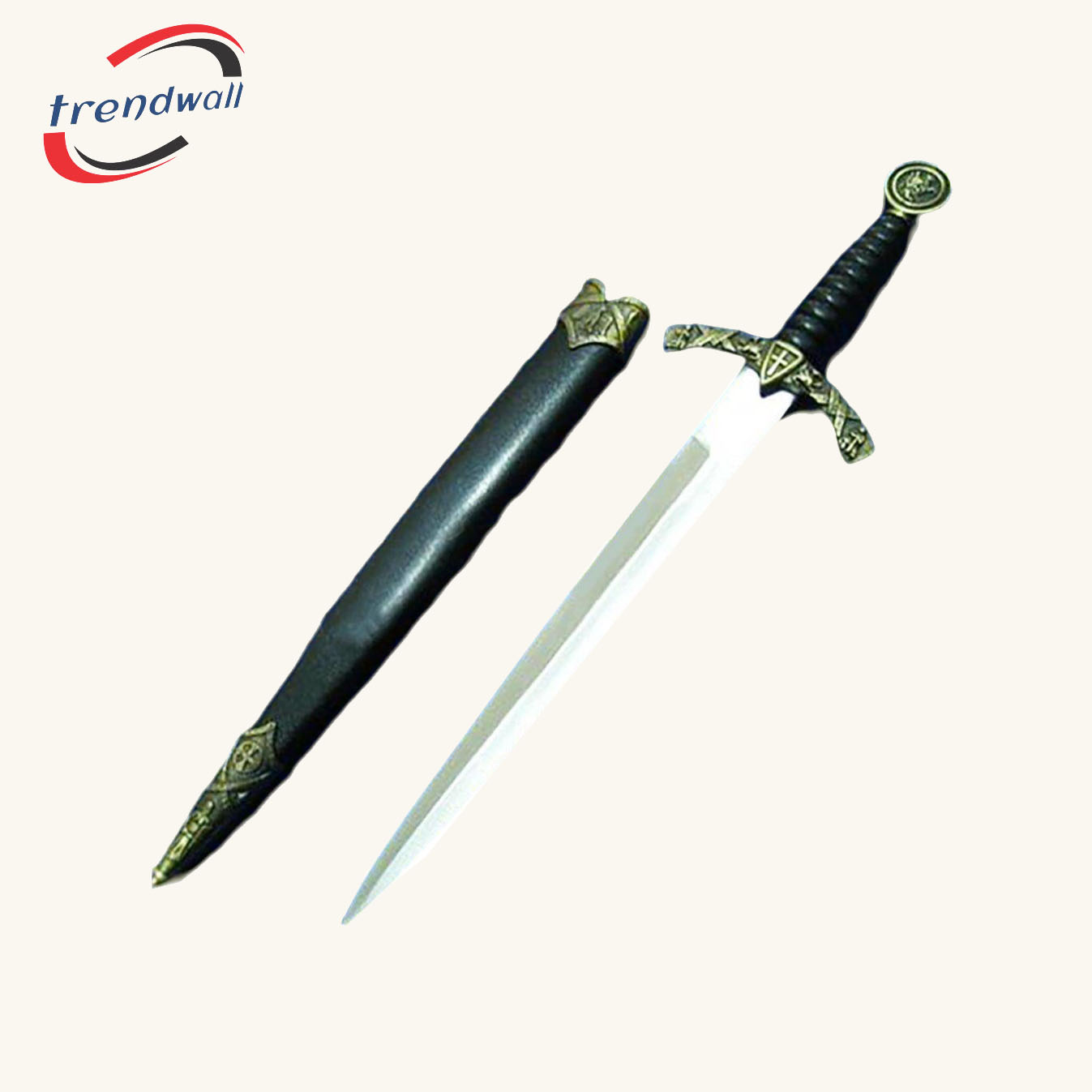 Knights Templar Commandery Dagger - Motif Cross Sword Knife 
