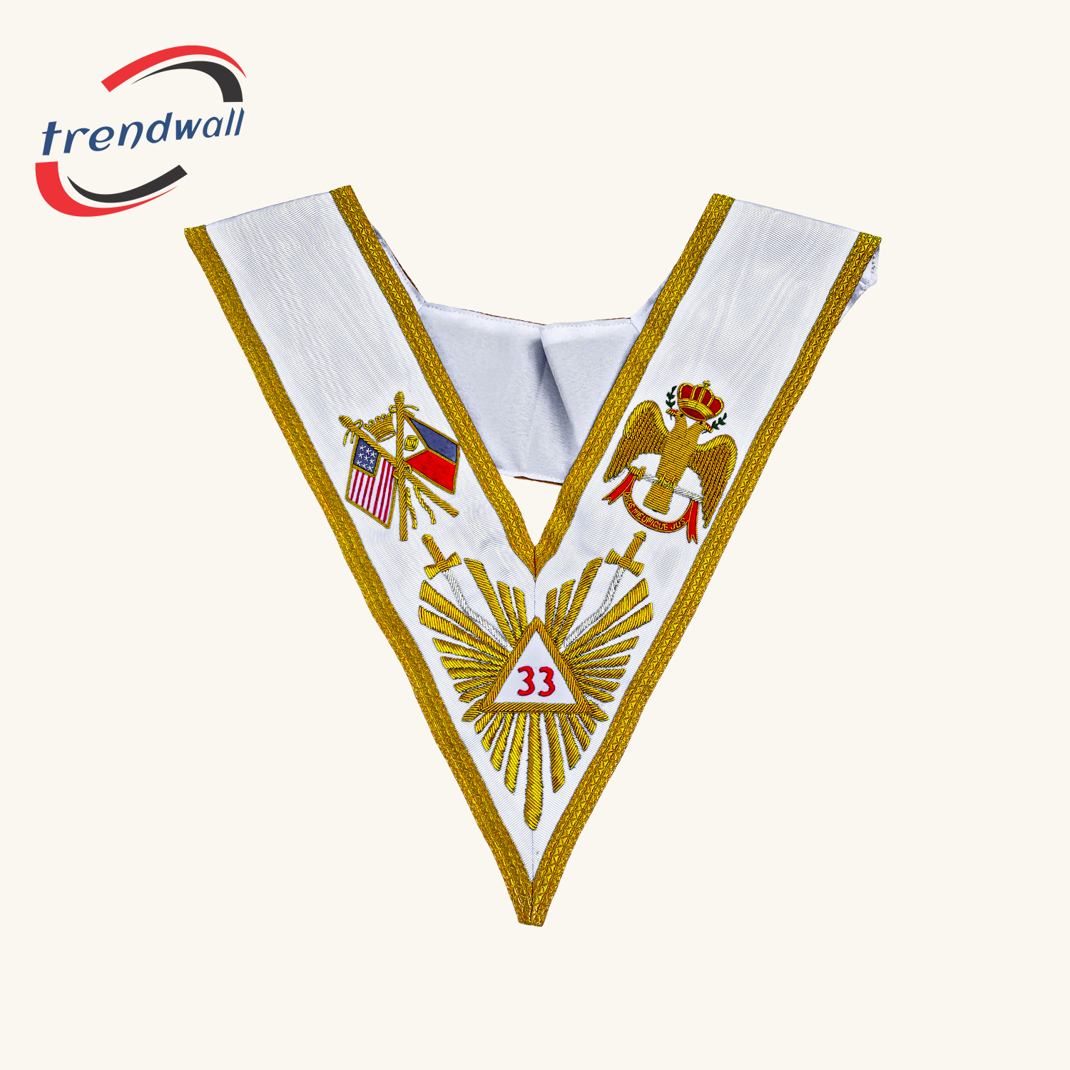 Scottish Rite 33rd Degree Apron with Collar