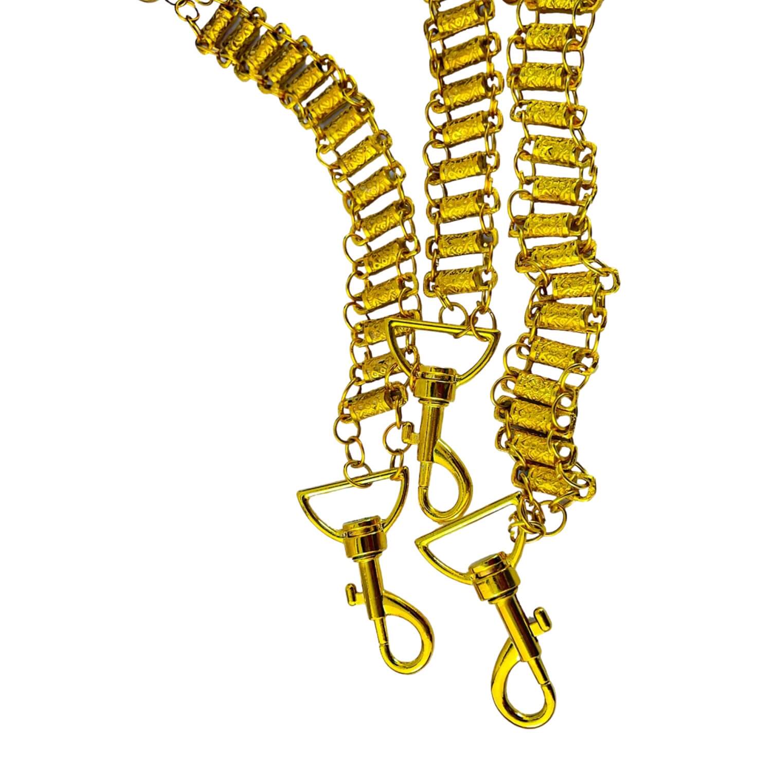 Masonic Knight Templar Belt Barrel Chains – Gold Tone Finish