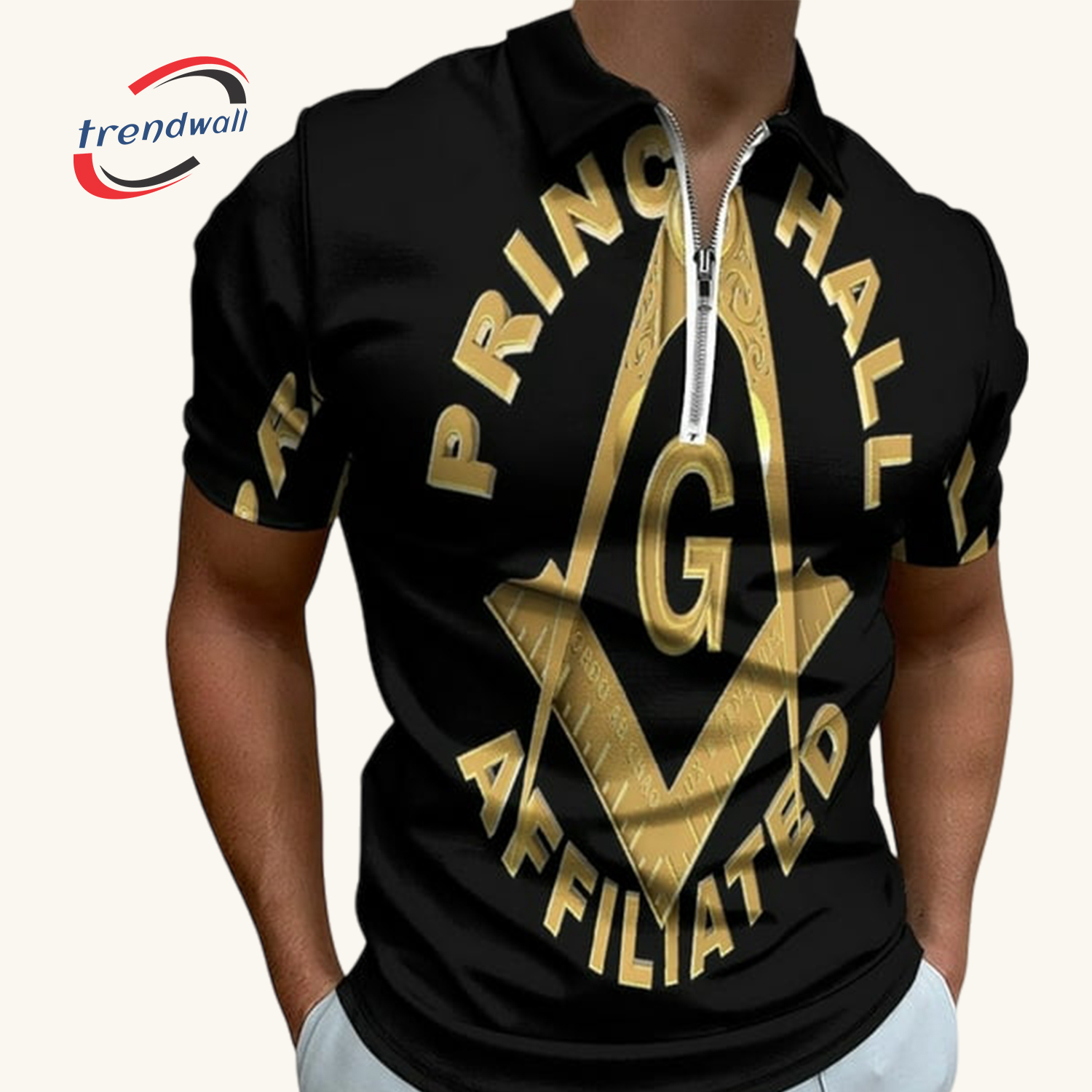 Masonic Prince Hall Men’s Zipper T-Shirt 