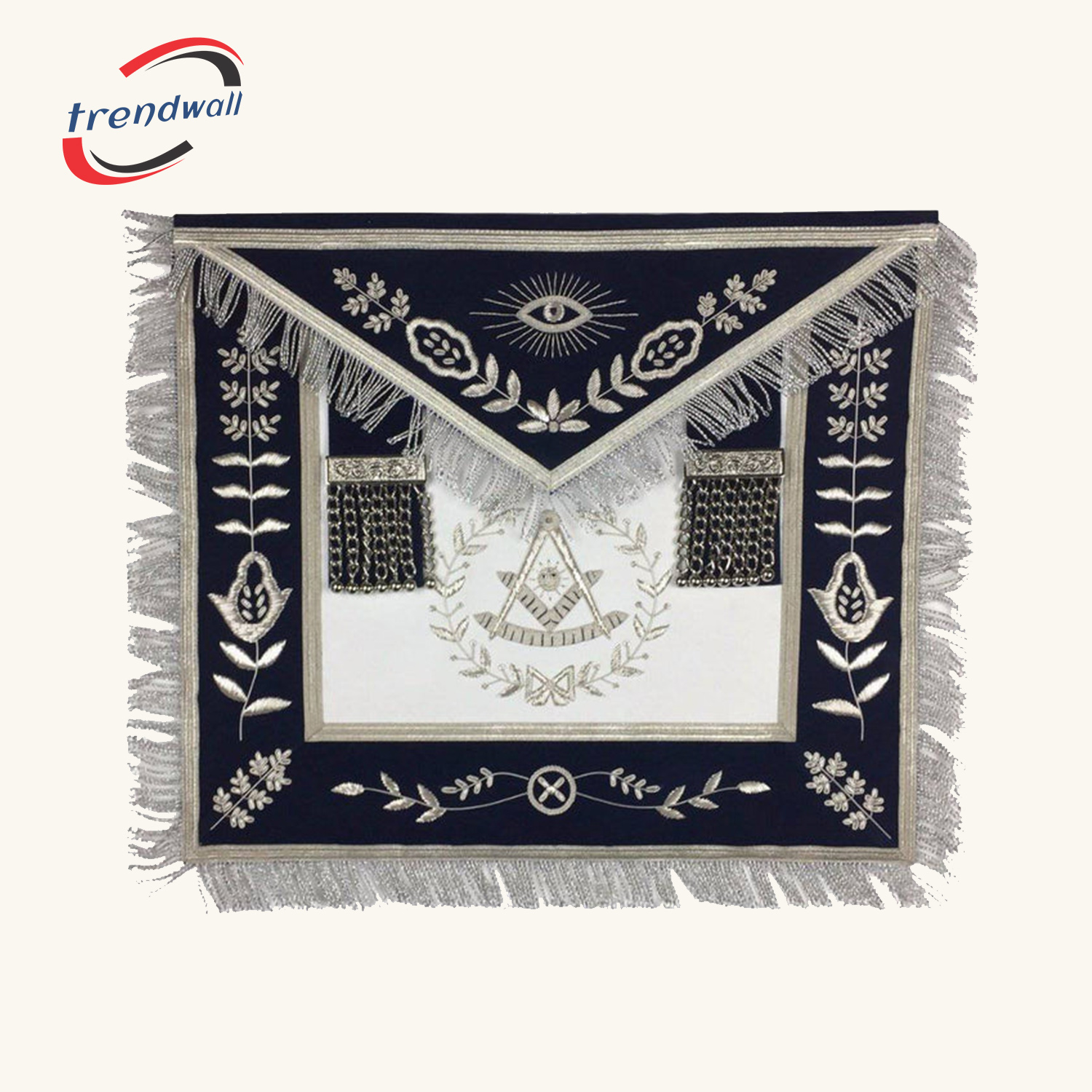 Past Master Blue Lodge Apron - Royal Navy Velvet Hand Embroidery