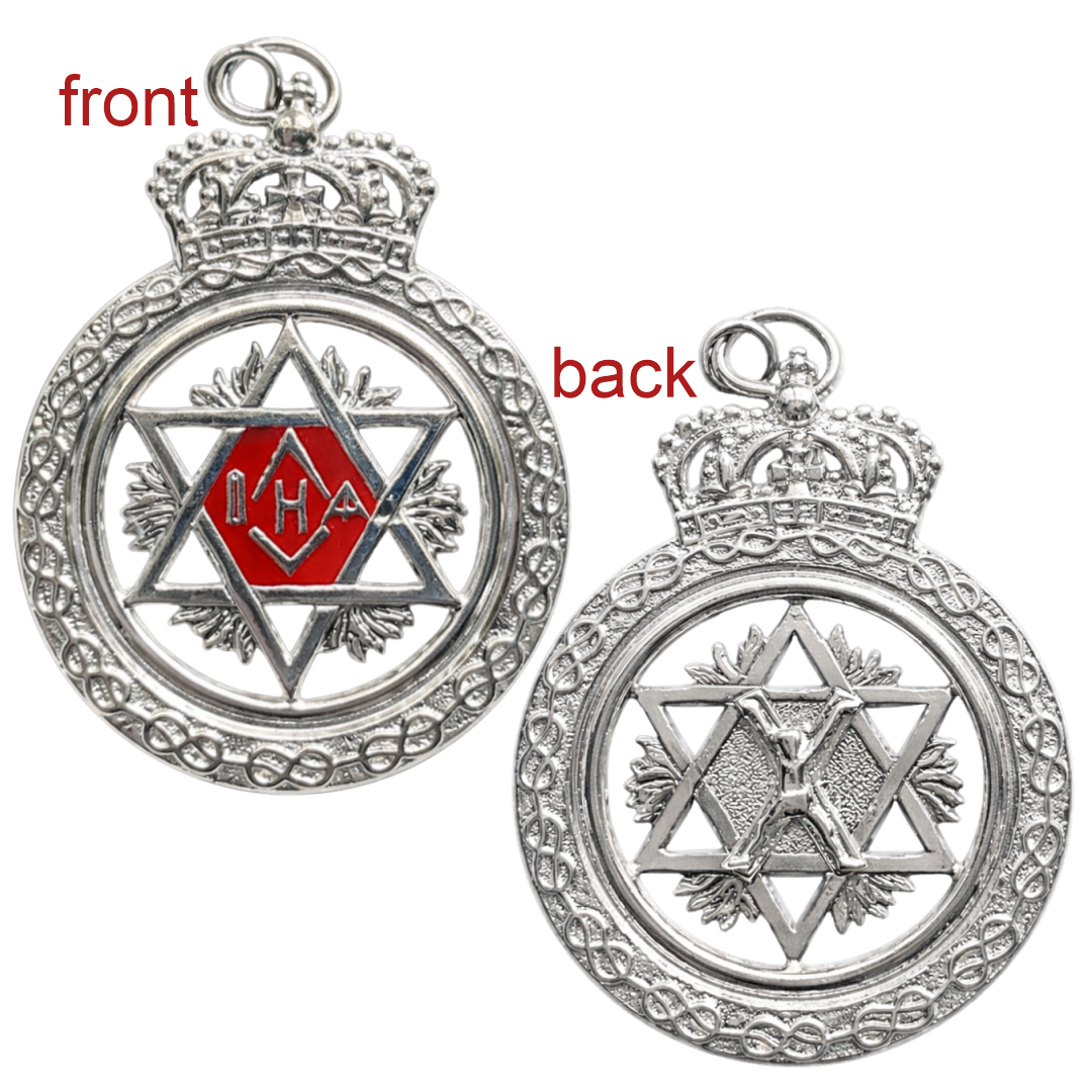 King Royal Arch Chapter Officer Collar Jewel - Silver Plated