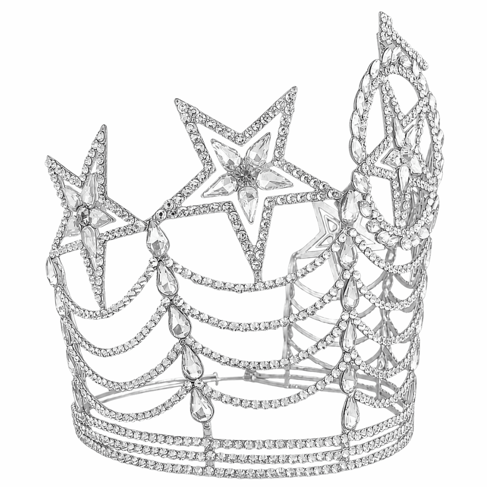 OES Grand Worthy Matron Crown – Taller Style Silver Tone
