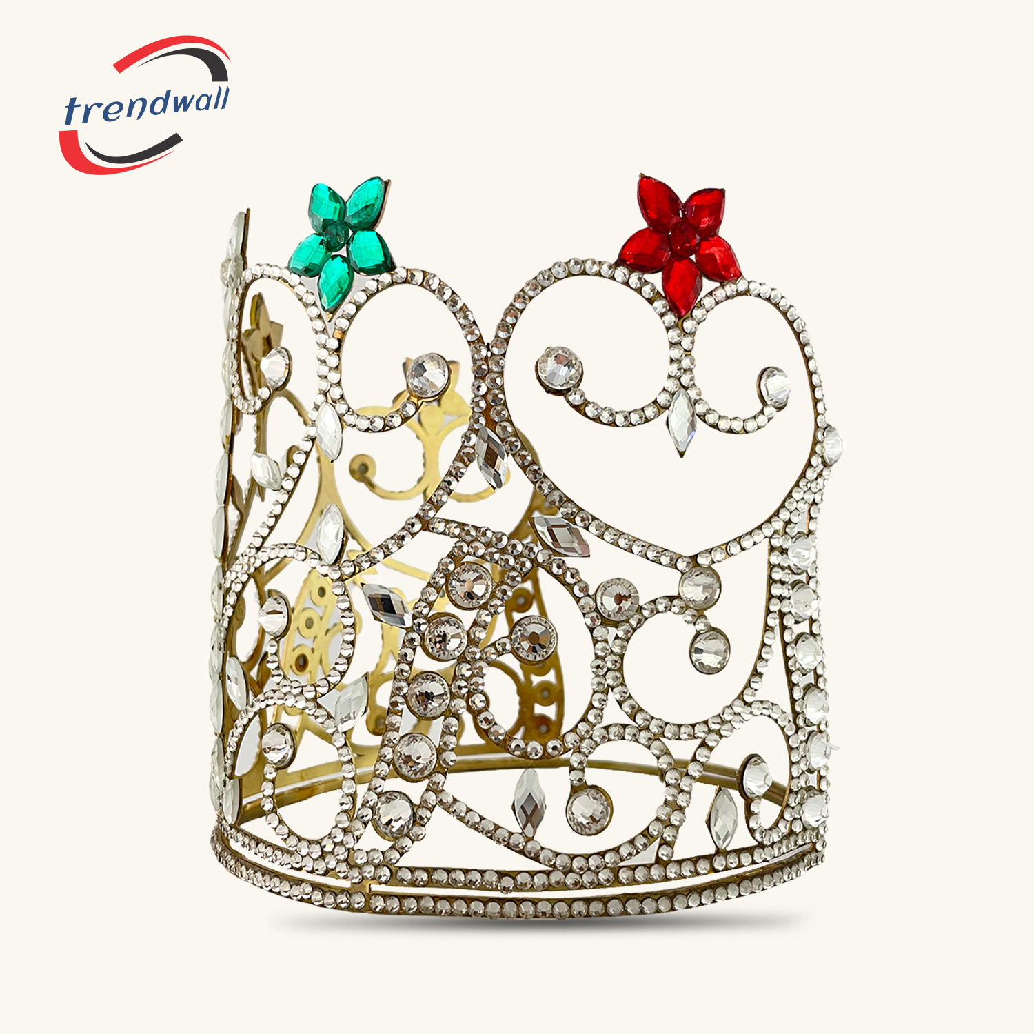 Masonic OES Five Stars Big Tall Crown Latest Style Gold Tone with Case