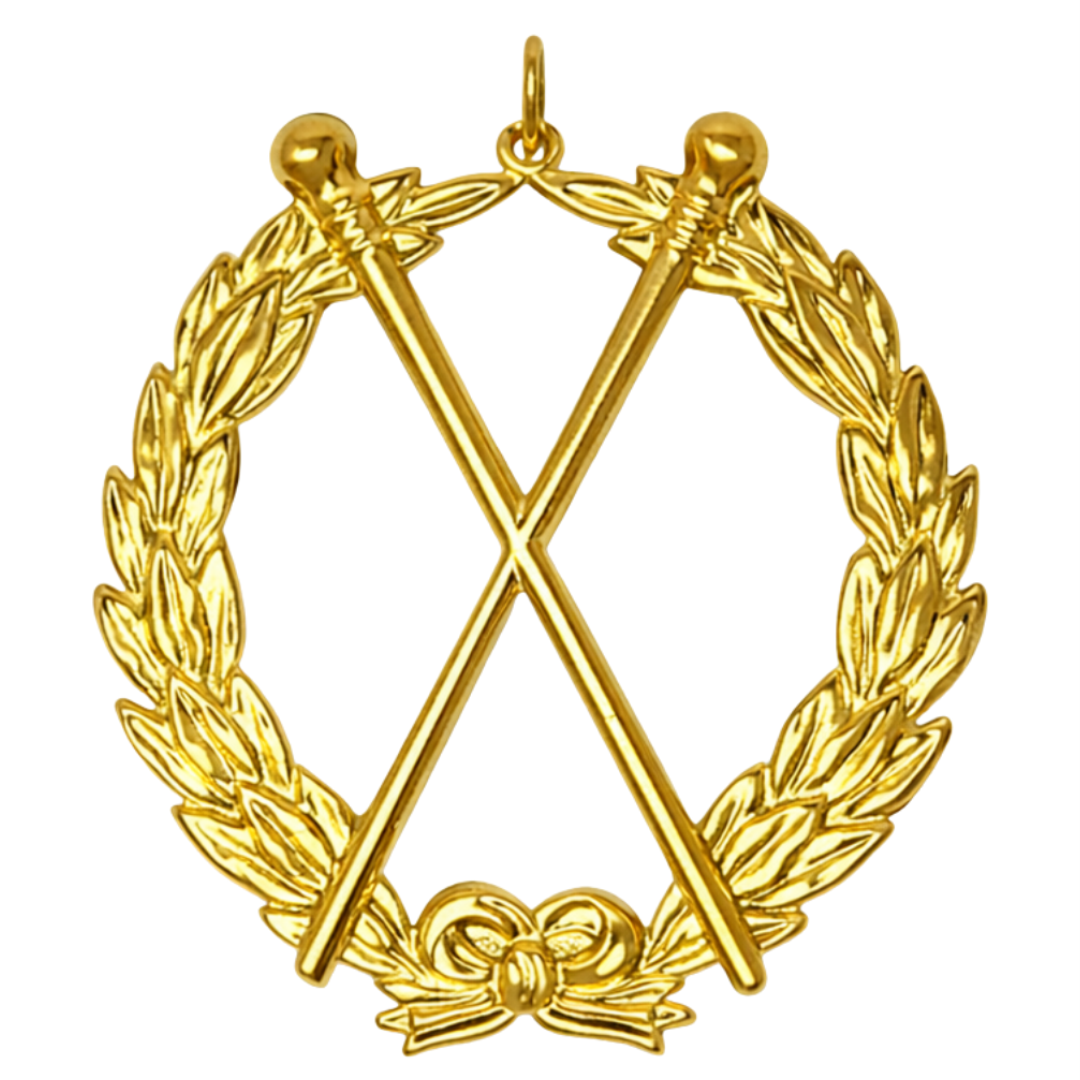 Grand Master of Ceremonies Blue Lodge Officer Collar Jewel Gold Metal