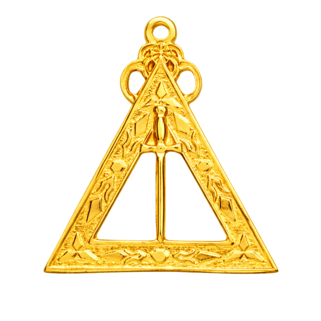 First Veil Royal Arch Chapter Officer Collar Jewel - Gold Plated
