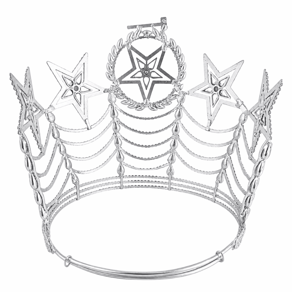 OES Grand Worthy Matron Crown – Taller Style Silver Tone
