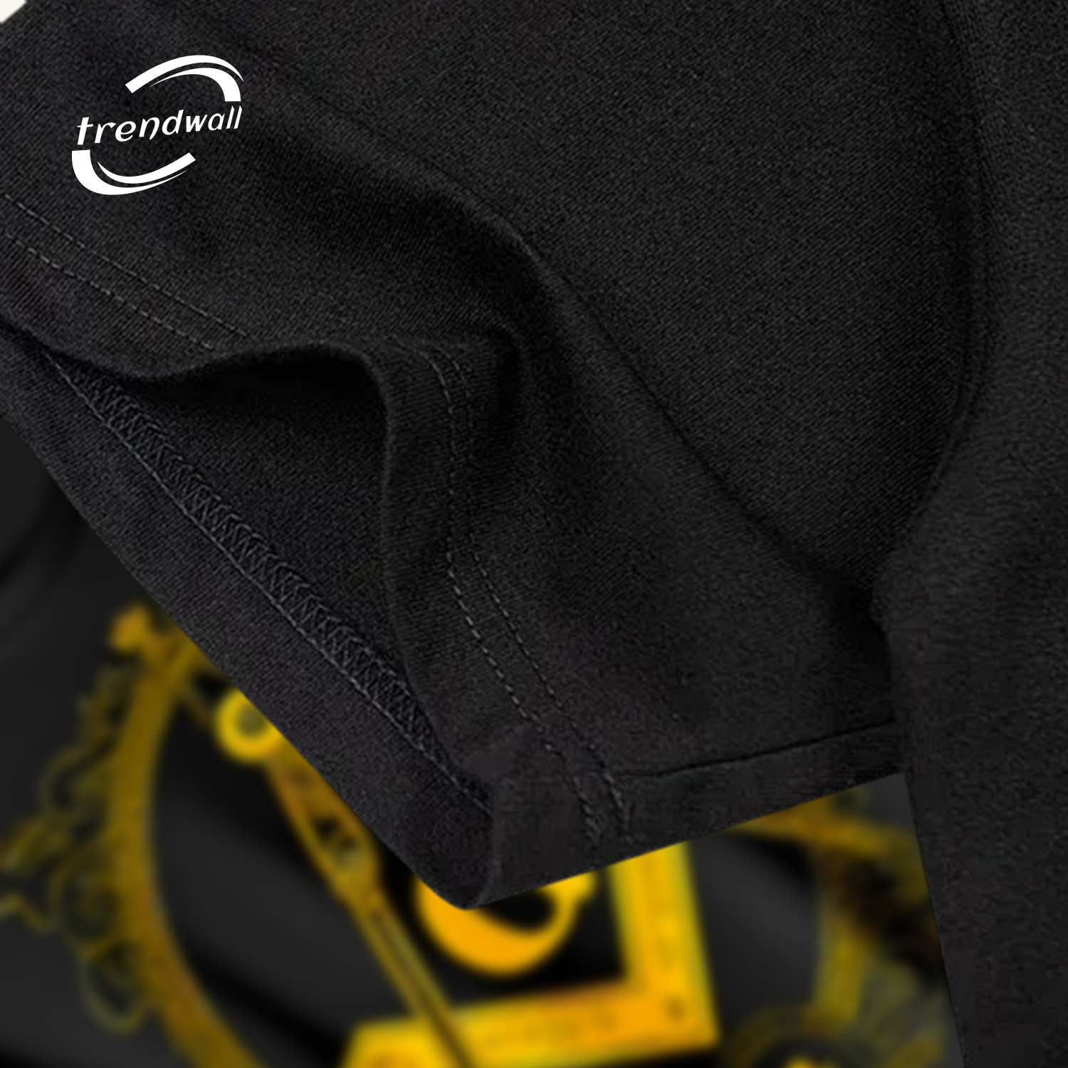 Black Masonic T-Shirt – Gold Square & Compass Freemasonry Symbol Design