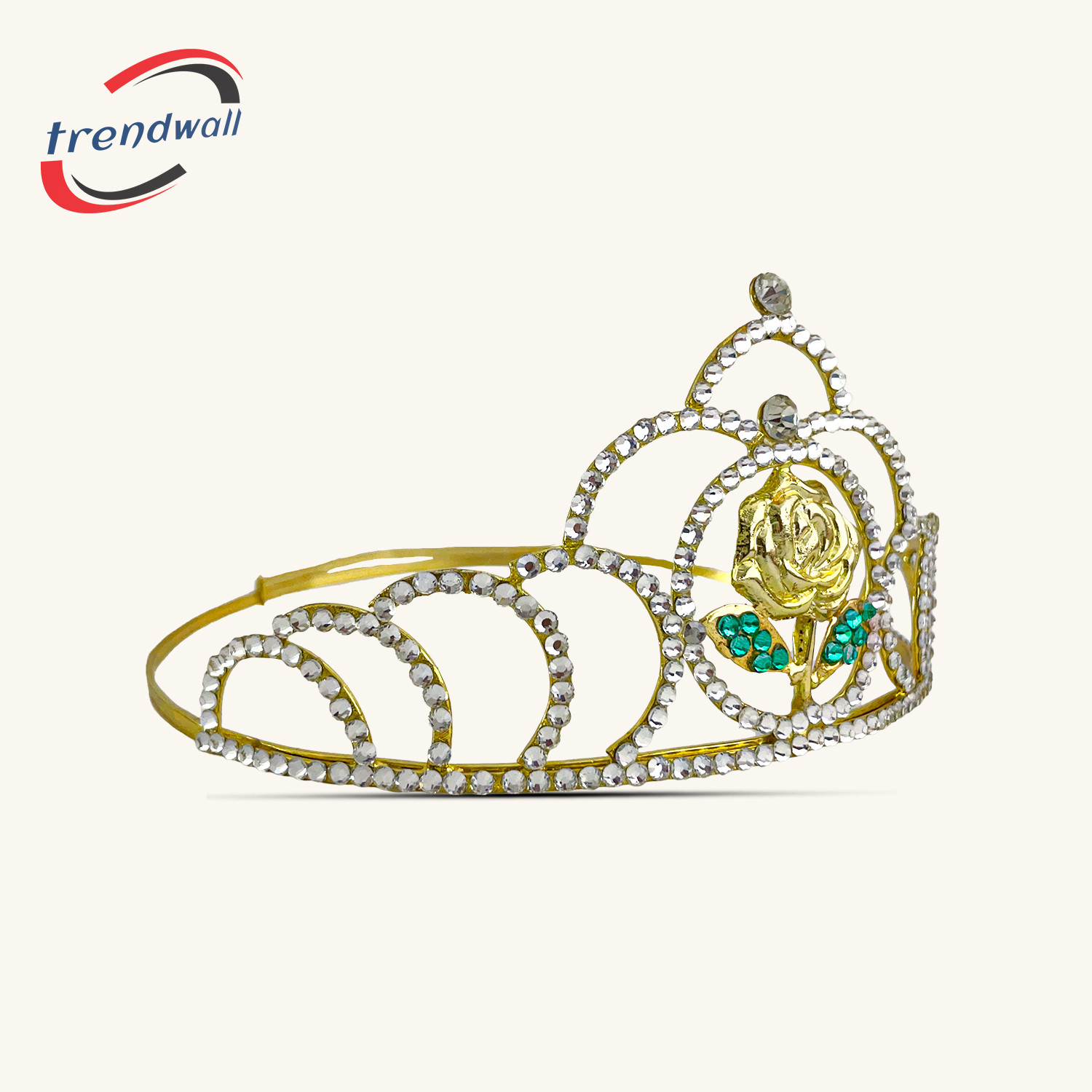 Masonic Rose Of Seven Seals Crown Gold Tone Adjustable Fitting