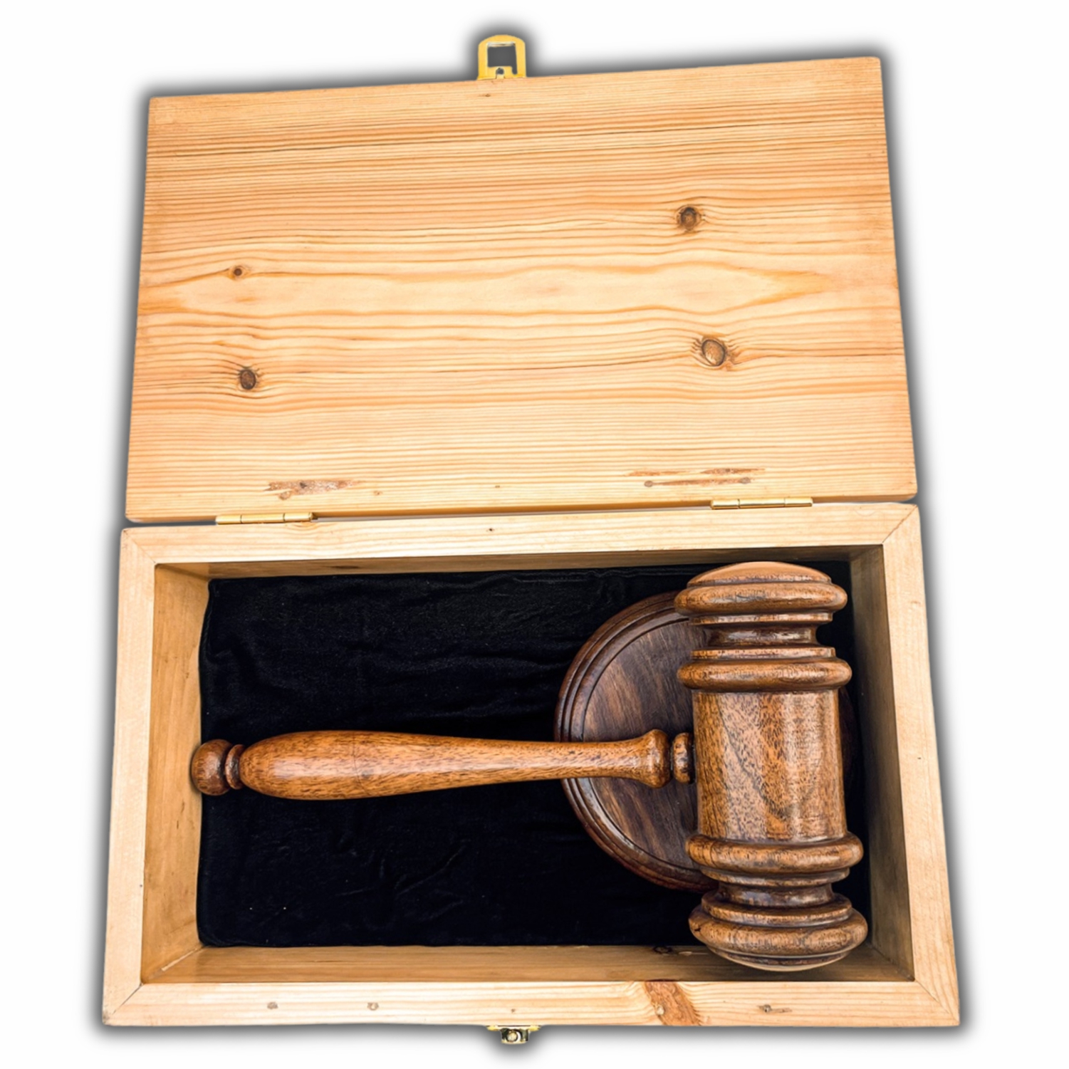 Masonic Gavel, Natural Acacia wood Handcraft Gavel with Wooden Box