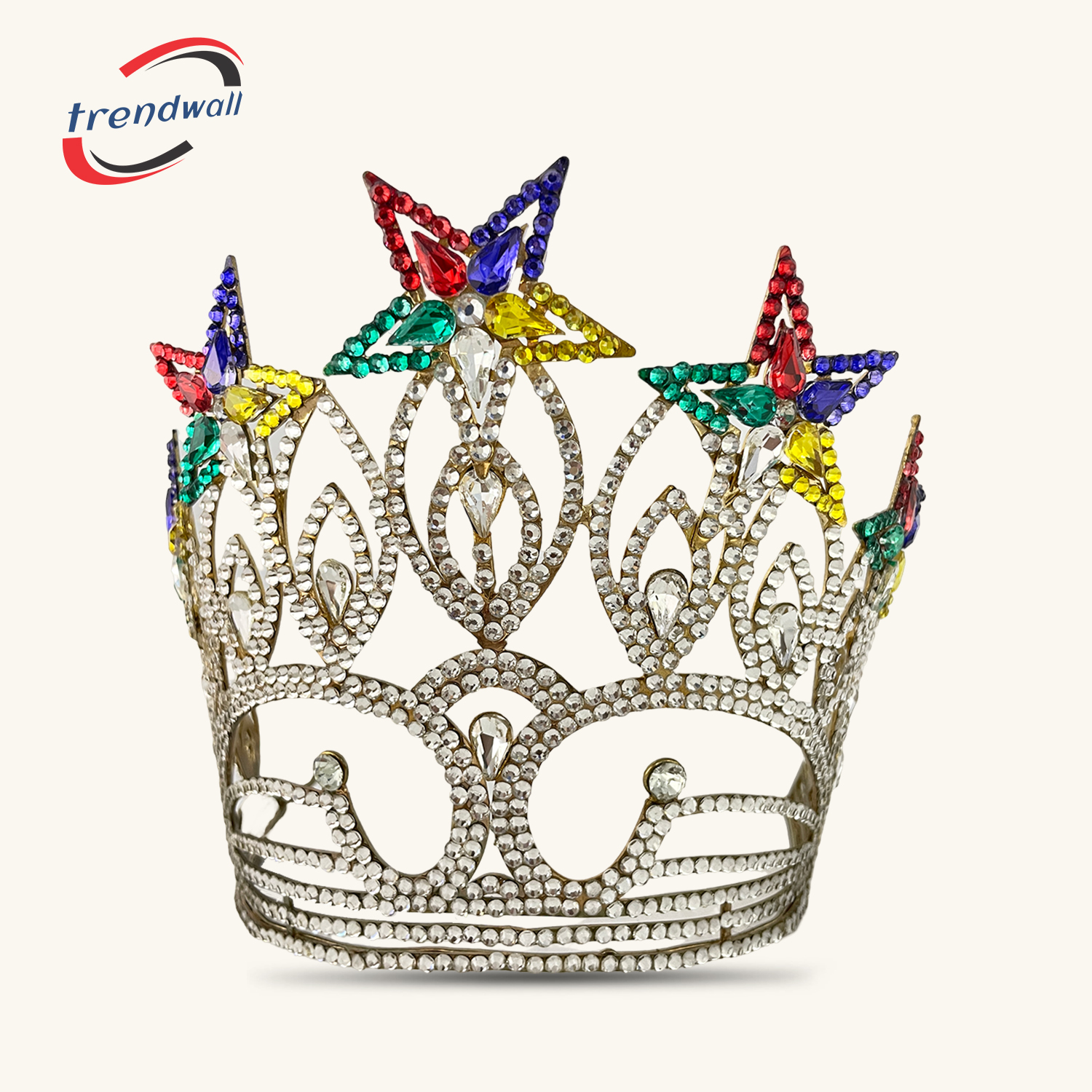 Masonic OES 5-Stars Grand Taller Crown Rare Style Gold Tone Adjustable