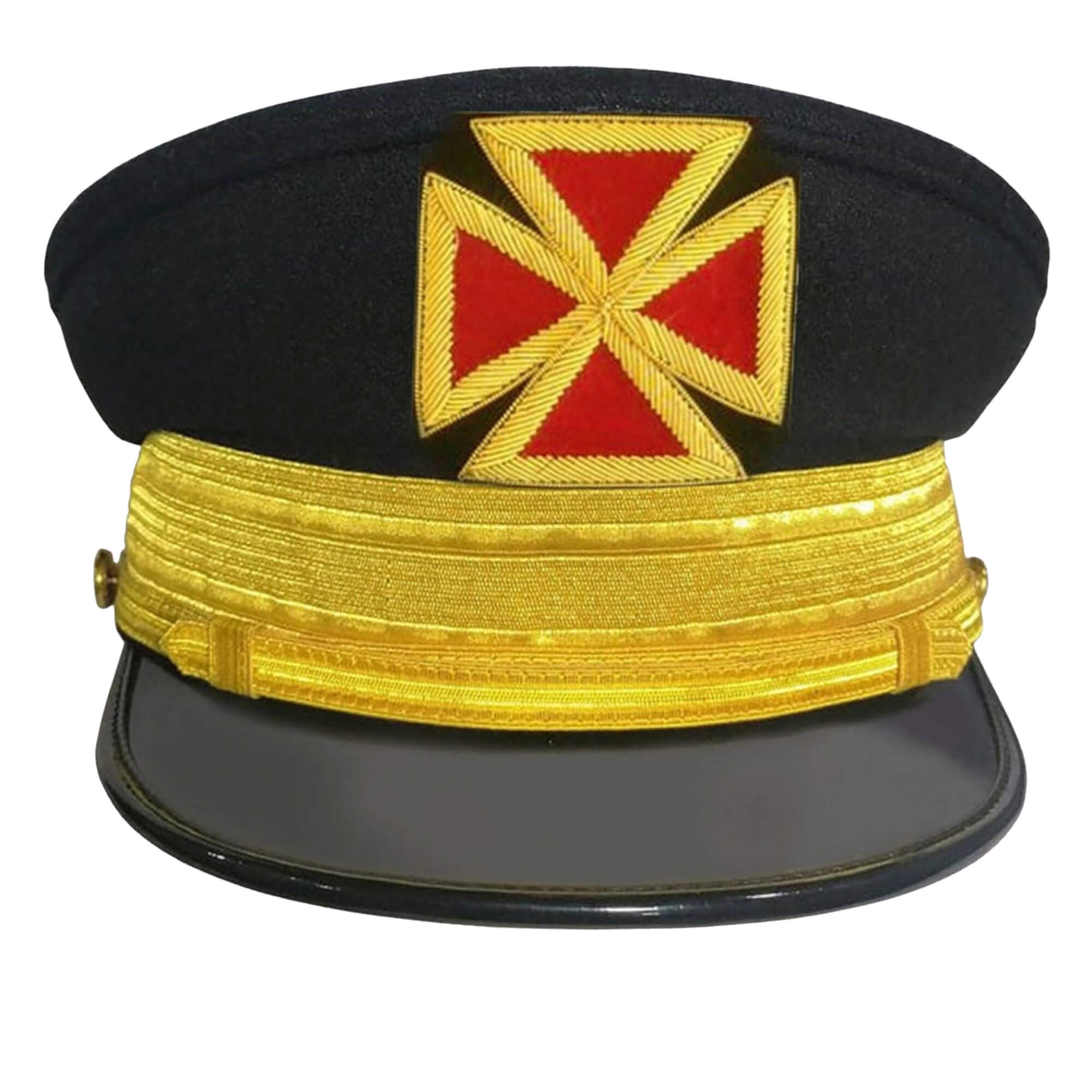 Grand Commandery Knights Templar Fatigue Cap - Hand Embroidered