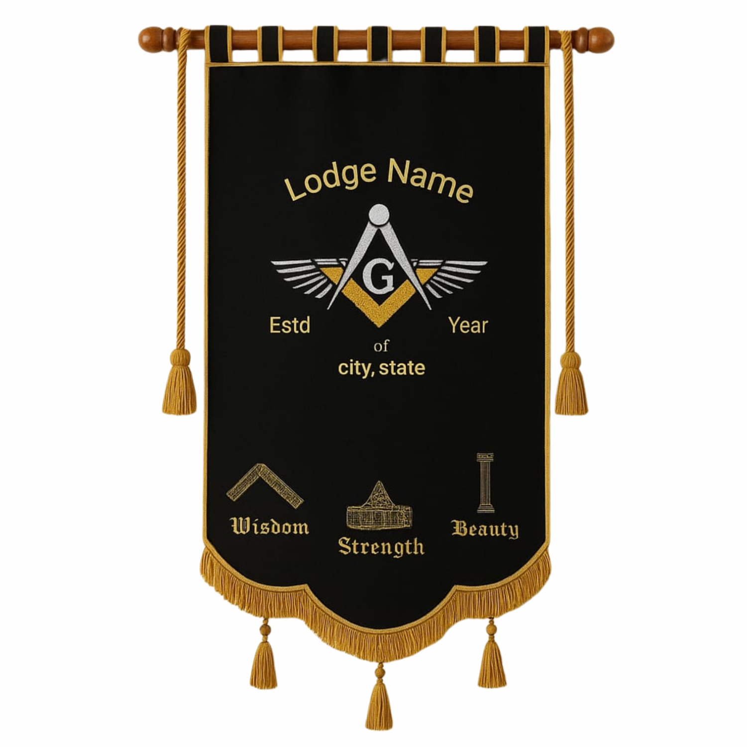Master Mason Blue Lodge Banner