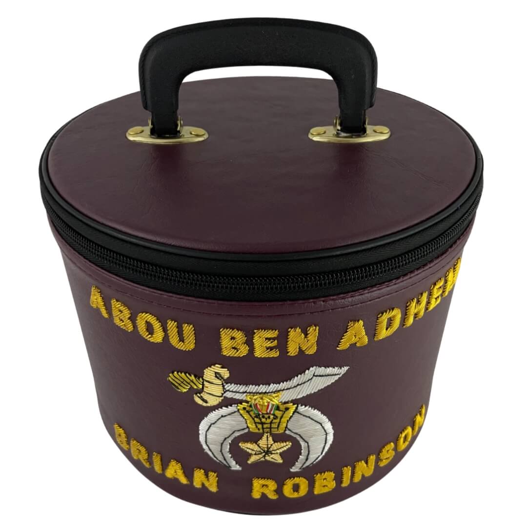 Shriners Fez Case Burgundy Color