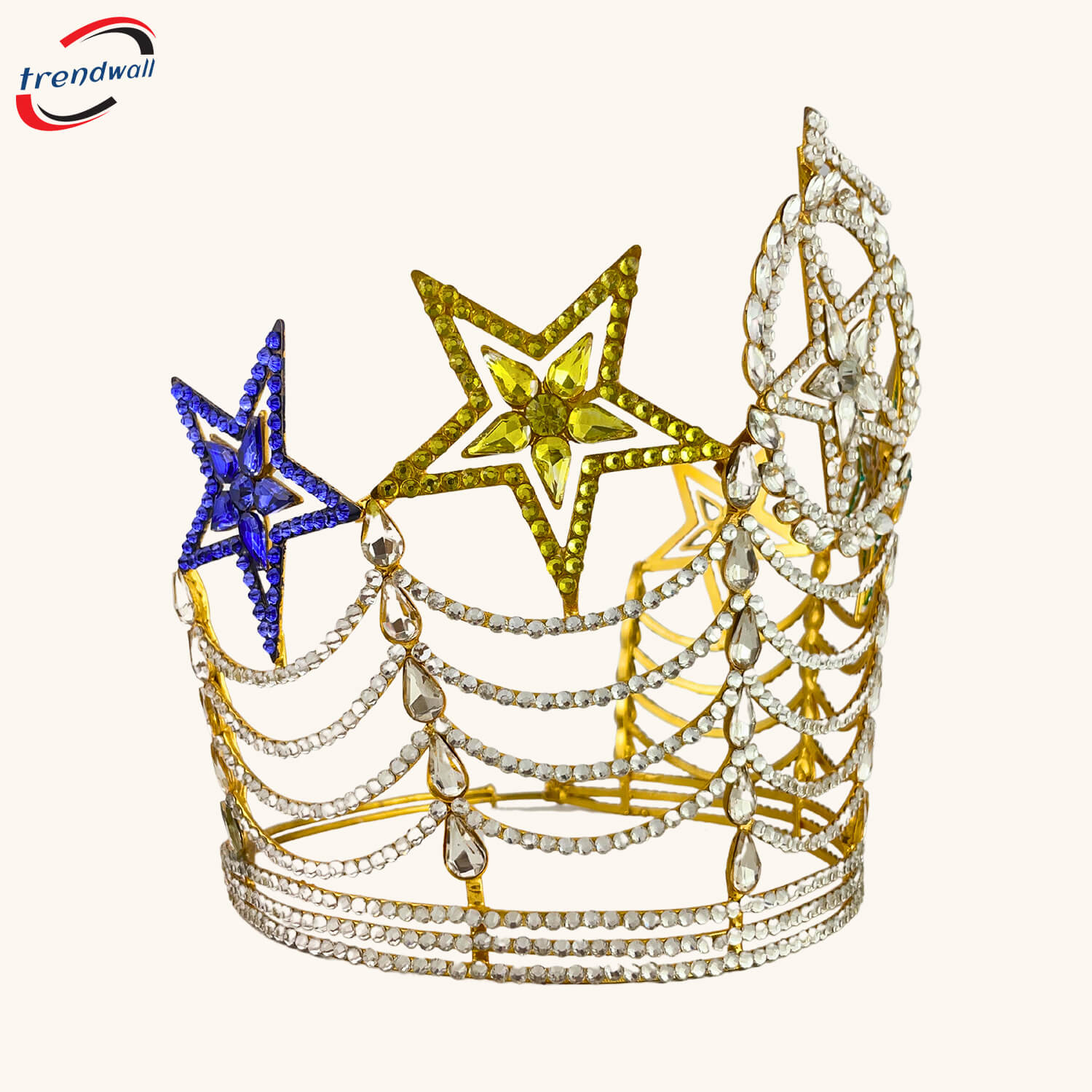 Masonic OES 5-Stars Grand Crown Gold Tone Adjustable fitting