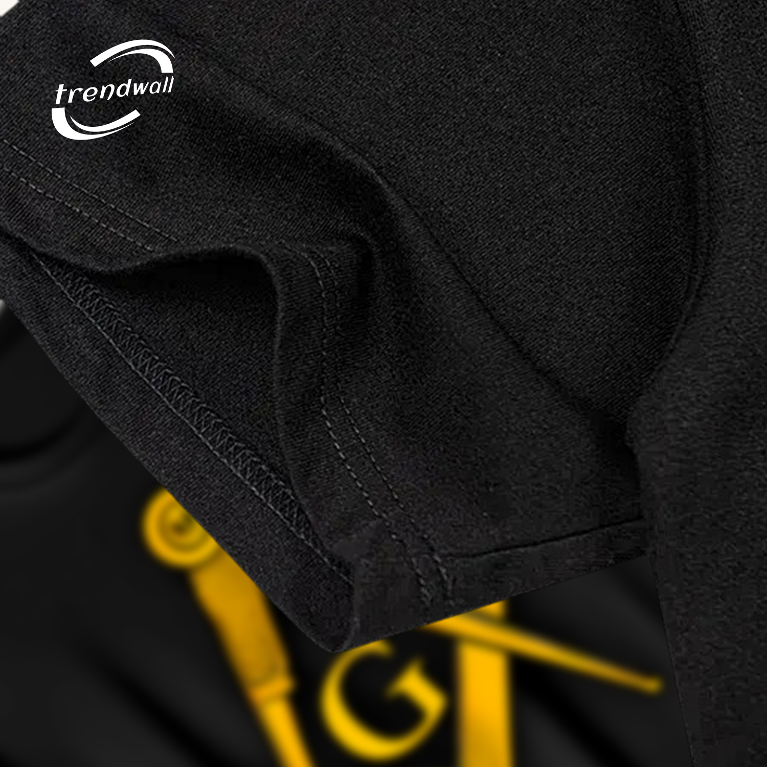 Masonic T-Shirt – Gold Square & Compass Symbol with Graphic Design