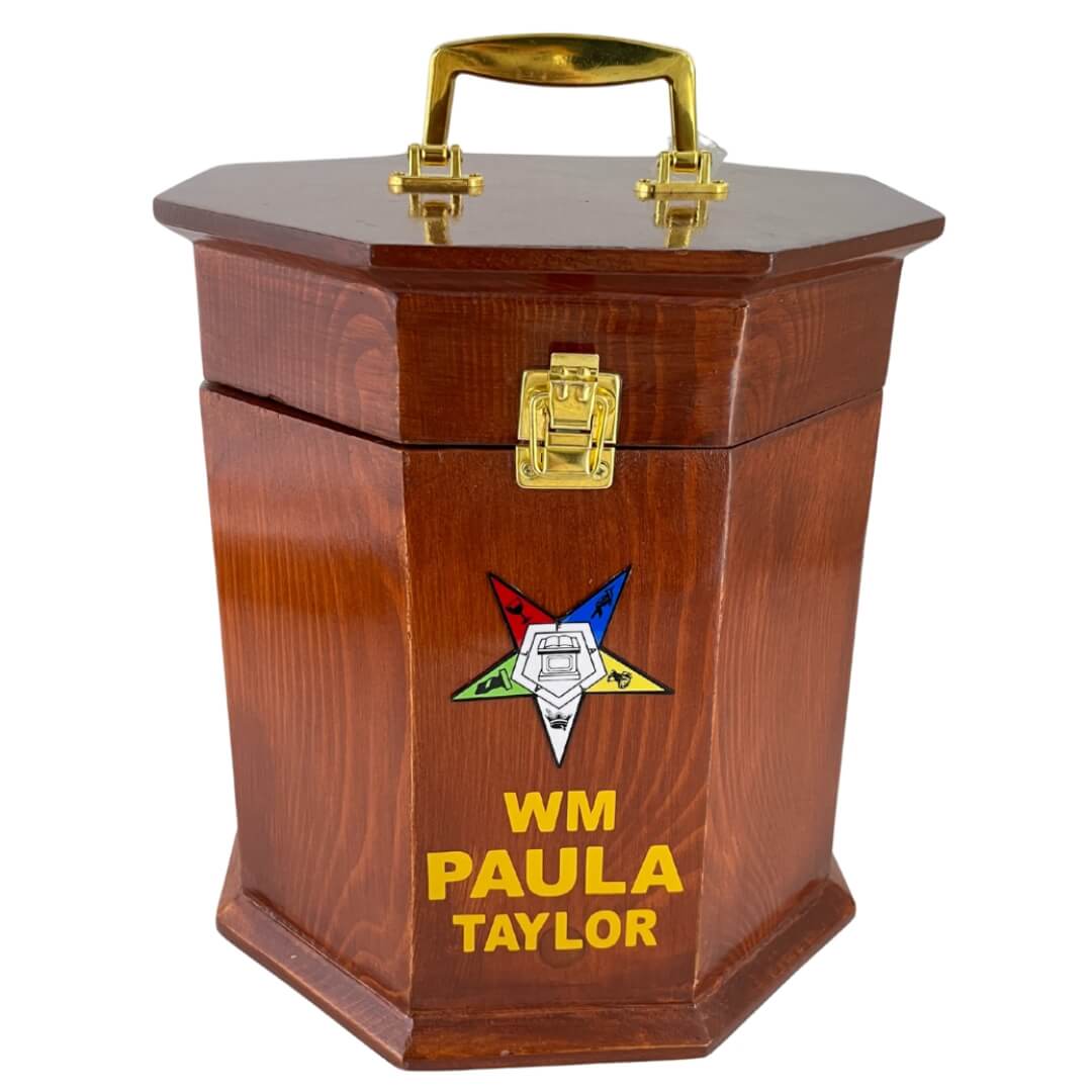 OES Crown Case Natural Wood with Inner Velvet