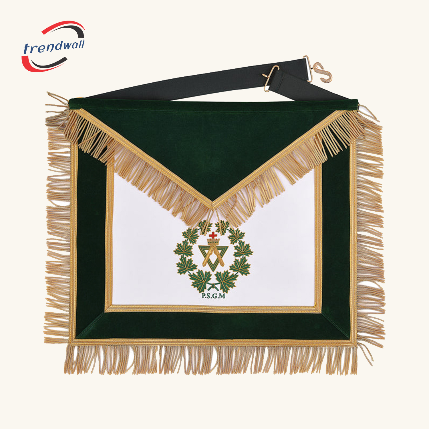 Past Sovereign Grand Masters Masonic Apron - Kelly Green Velvet