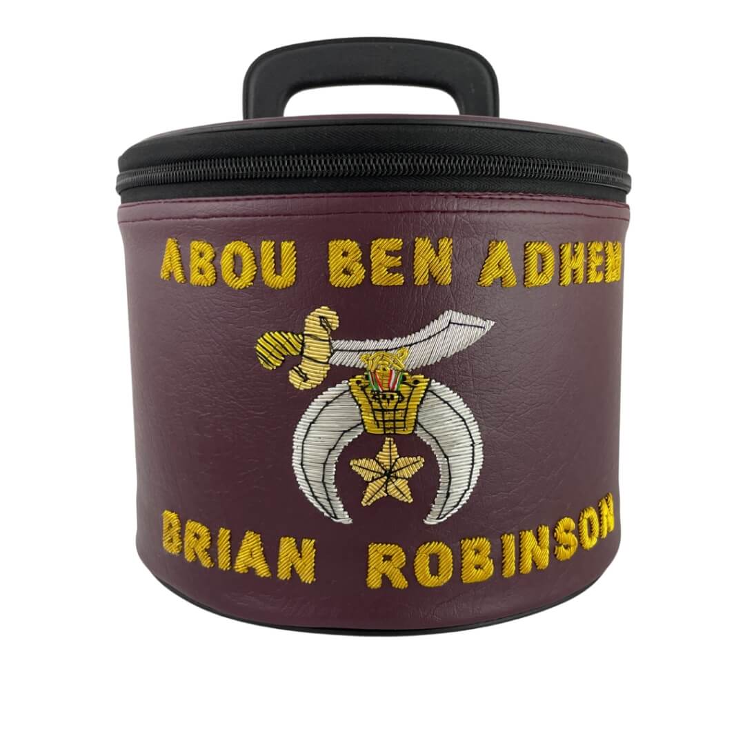 Shriners Fez Case Burgundy Color