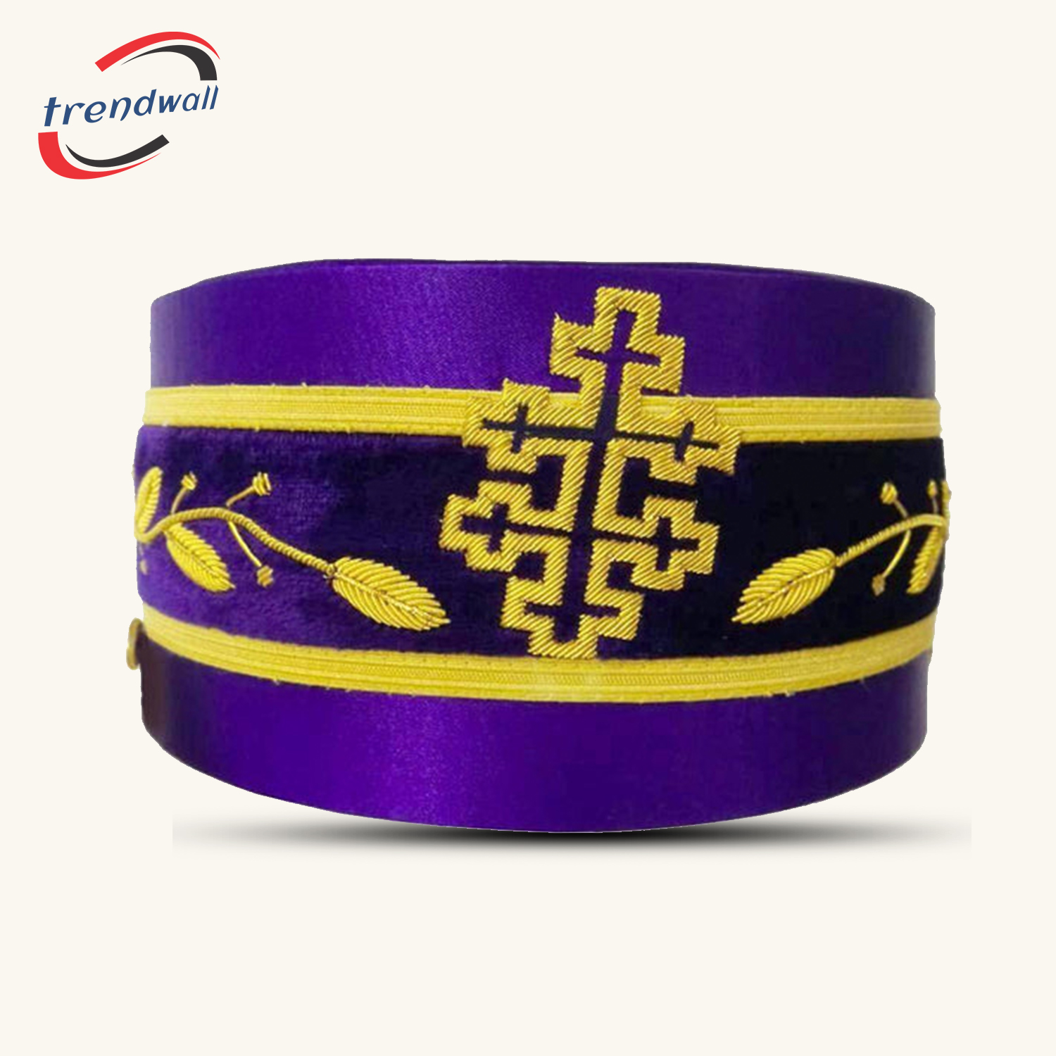 33rd Degree Scottish Rite Crown Cap - Purple with Gold Braid Bullion