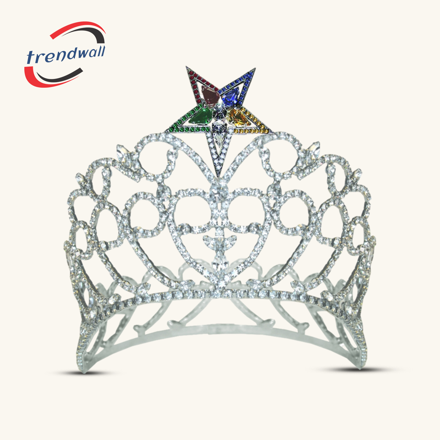 Freemason associate OES Crown Full head style Gold Silver Tone