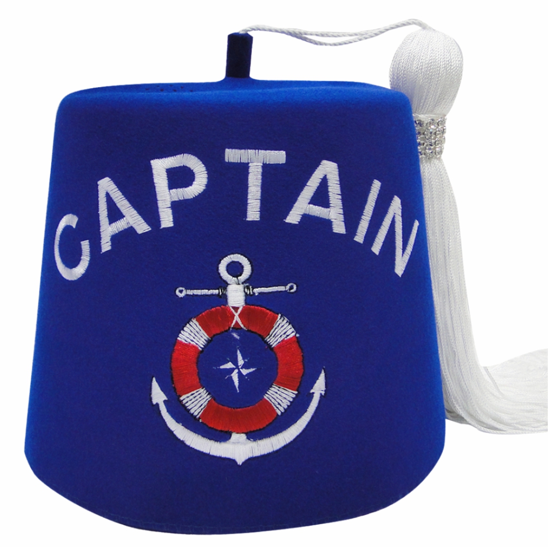 Novelty Fez, Custom Temple Name (CAPTAIN)