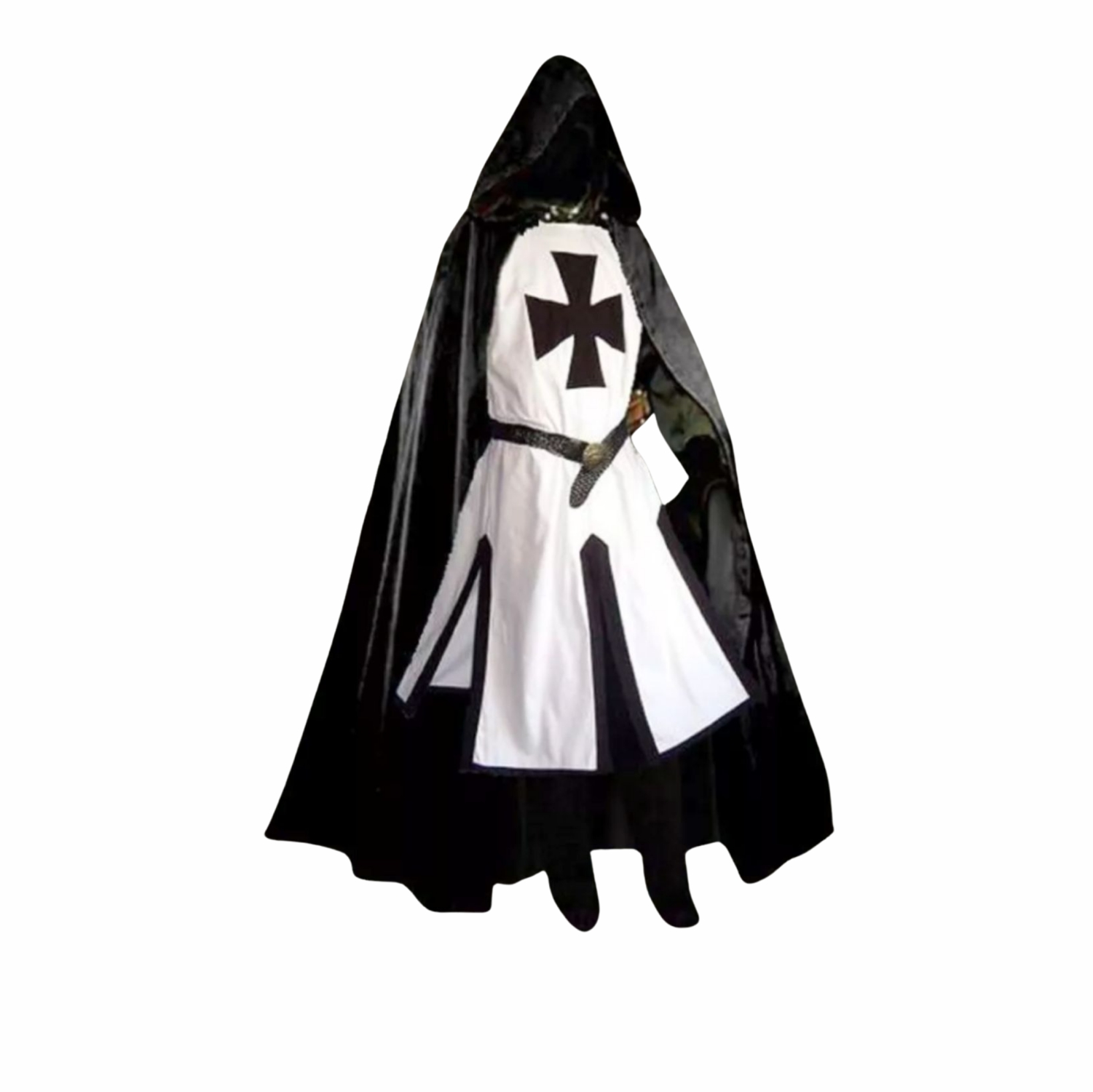 Knights Templar Costume Cloak & Medieval Surcoat Tunic for Men